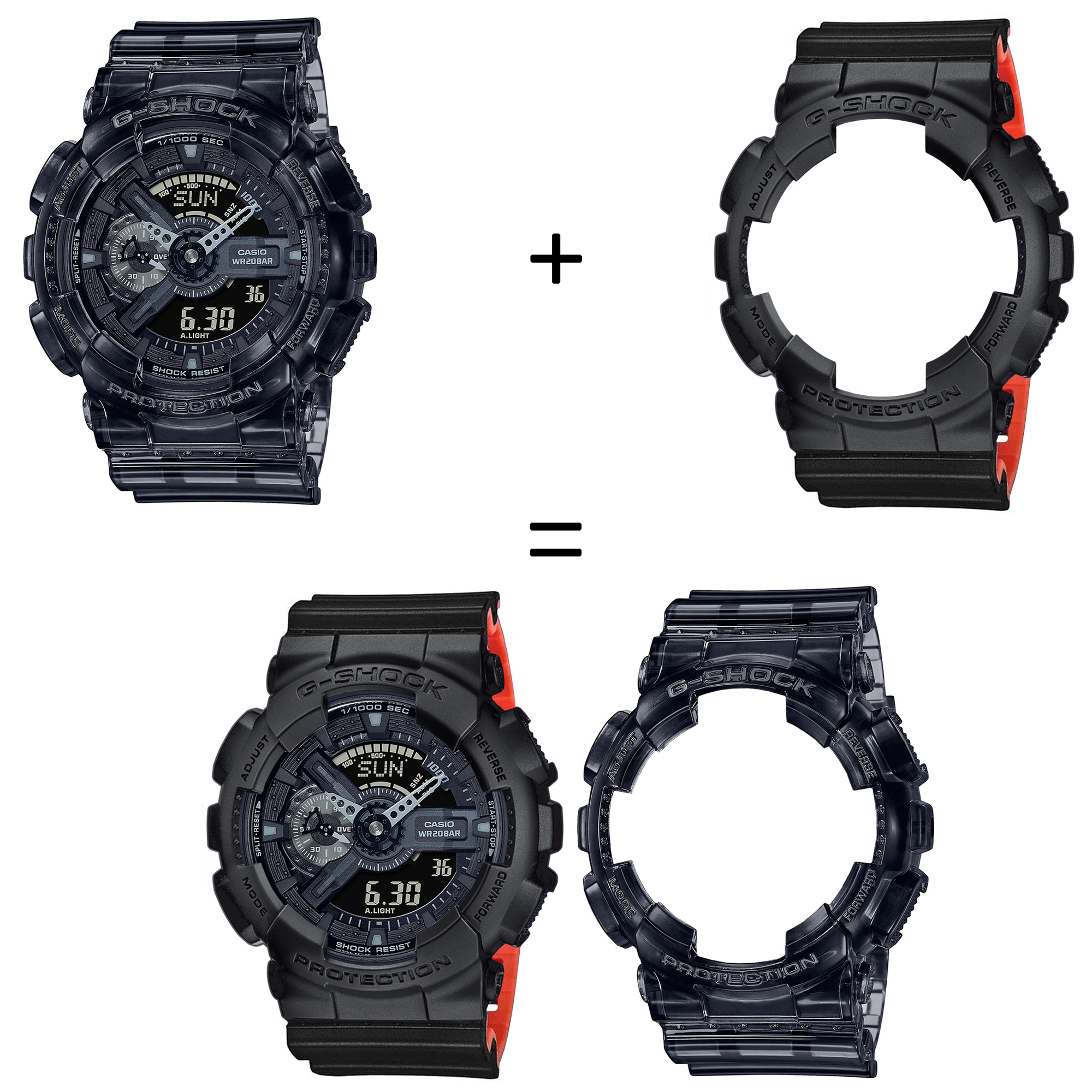 Casio SET GA-110SKE-8AER + BEZEL 10358741 + PASEK 10577142 zegarek - miniatura 2