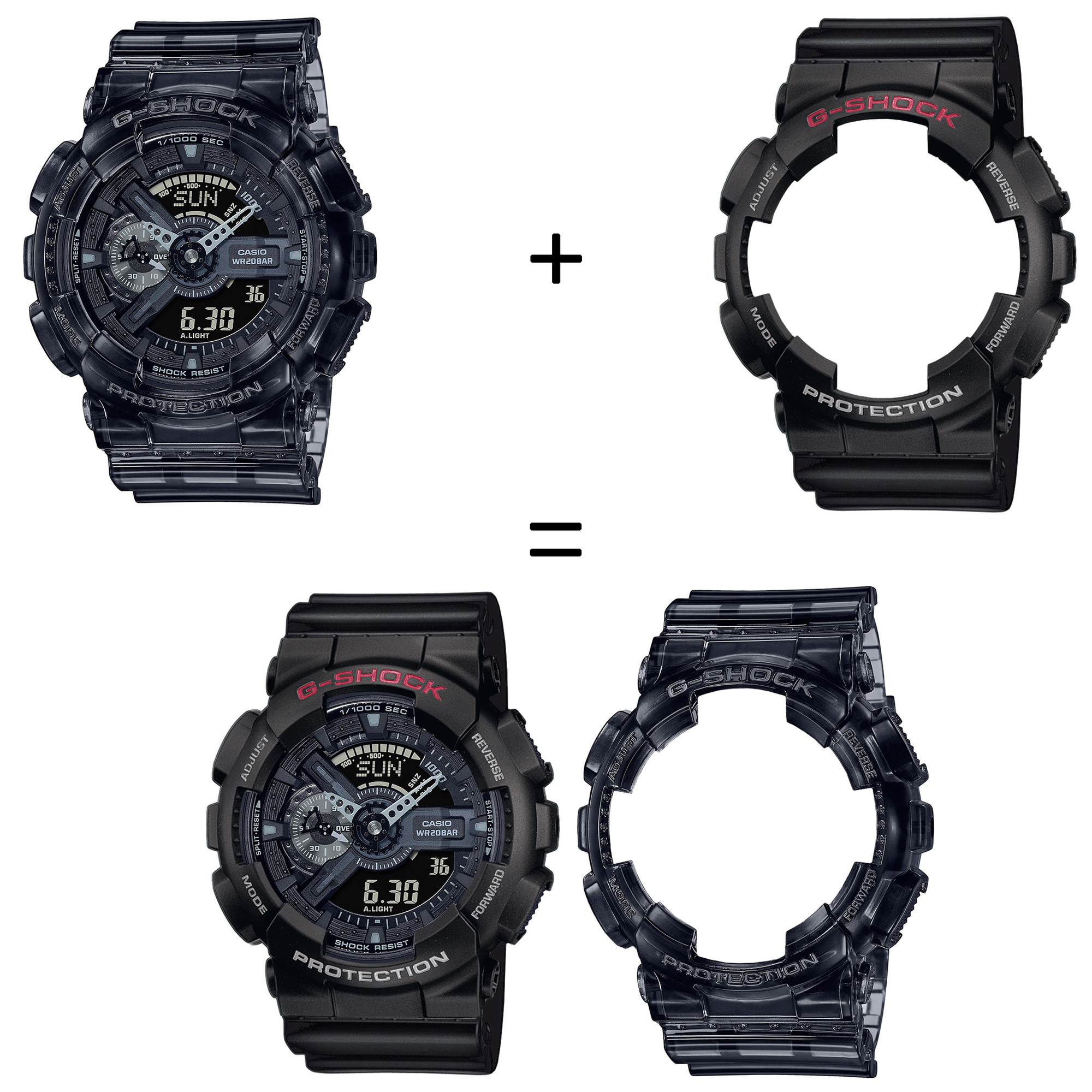 Casio SET GA-110SKE-8AER + BEZEL 10378531 + PASEK 10347688 zegarek - miniatura 2
