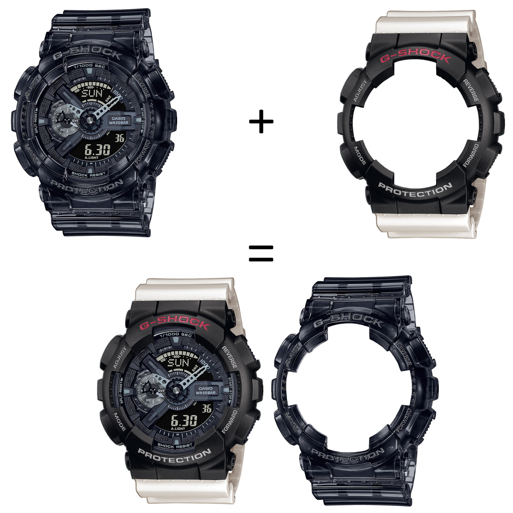 Casio SET GA-110SKE-8AER + BEZEL 10378531 + PASEK 10395227 zegarek - miniatura 2