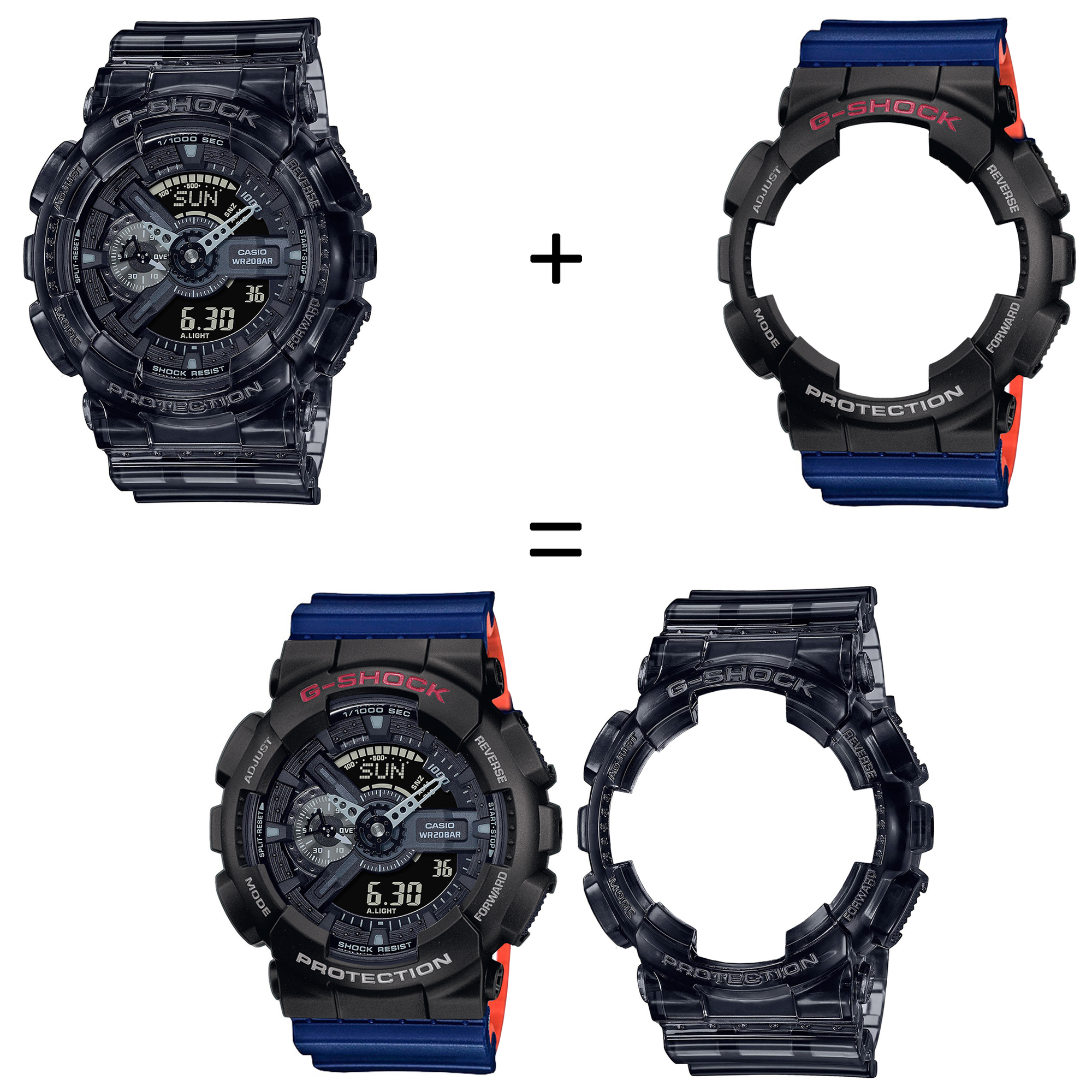 Casio SET GA-110SKE-8AER + BEZEL 10378531 + PASEK 10527467 zegarek - miniatura 2