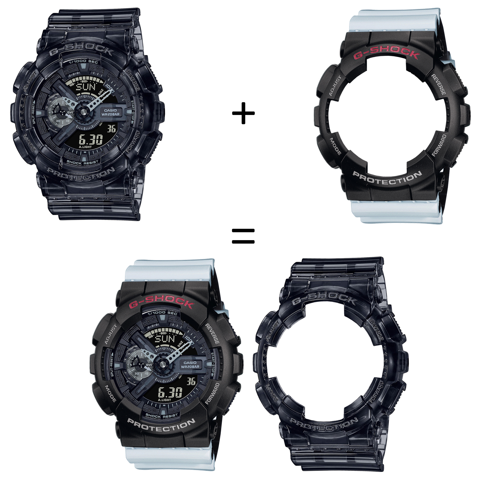 Casio SET GA-110SKE-8AER + BEZEL 10378531 + PASEK 10527469 zegarek - miniatura 2