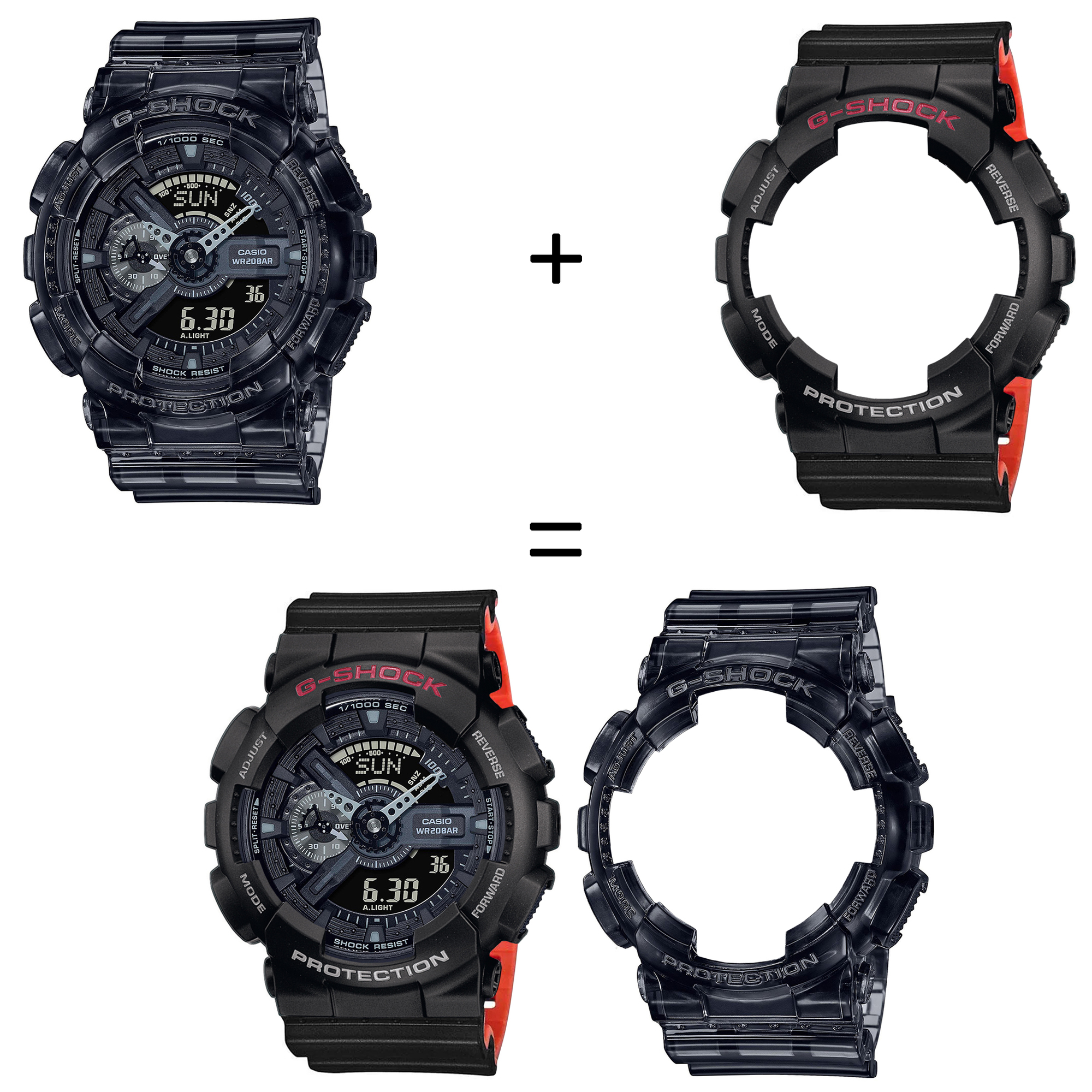 Casio SET GA-110SKE-8AER + BEZEL 10378531 + PASEK 10577142 zegarek - miniatura 2