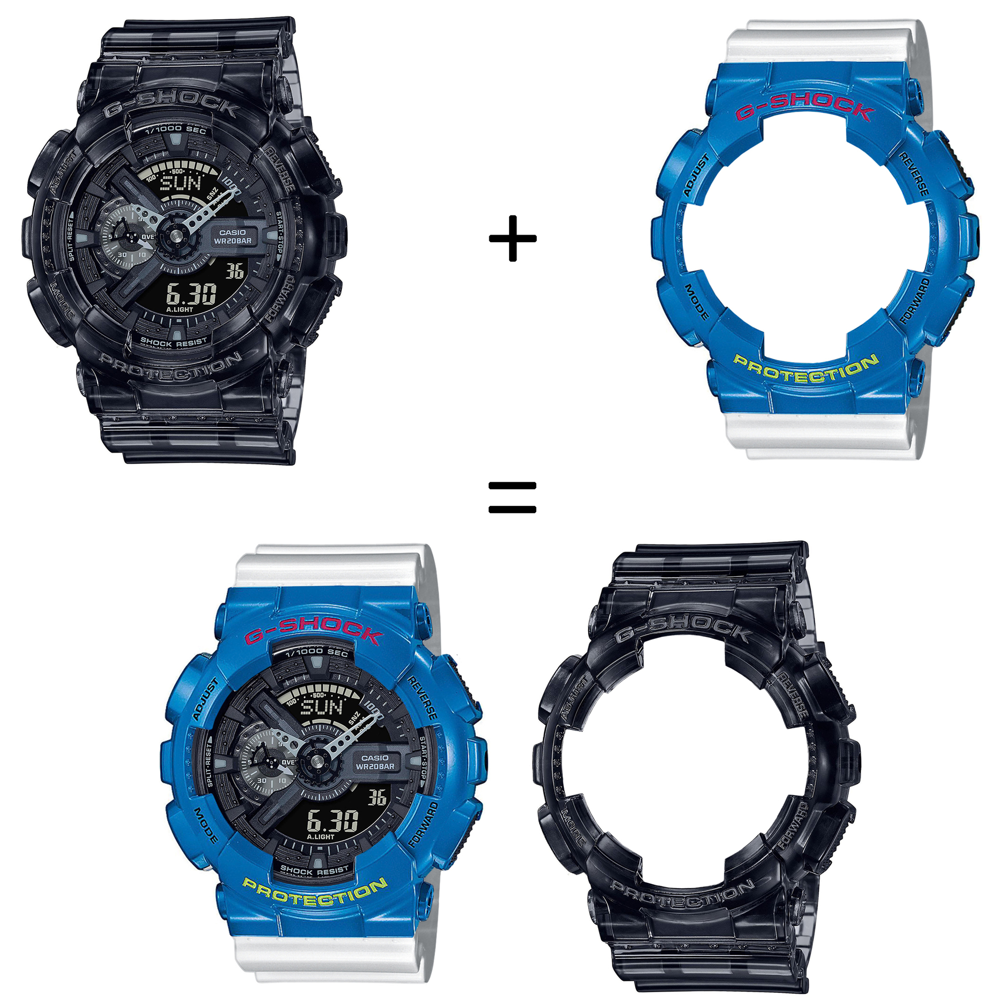 Casio SET GA-110SKE-8AER + BEZEL 10388974 + PASEK 10347710 zegarek - miniatura 2