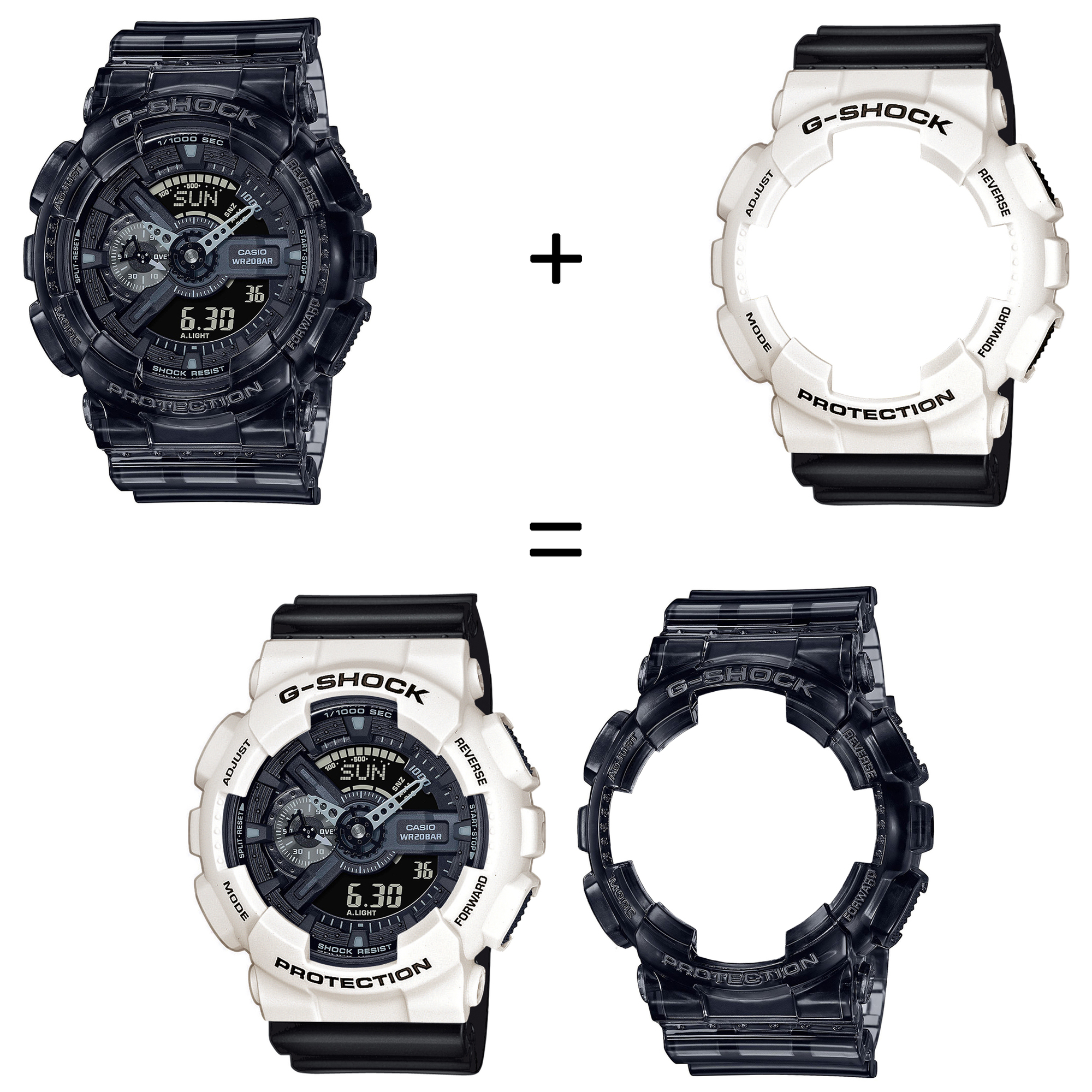 Casio SET GA-110SKE-8AER + BEZEL 10395292 + PASEK 10347688 zegarek - miniatura 2