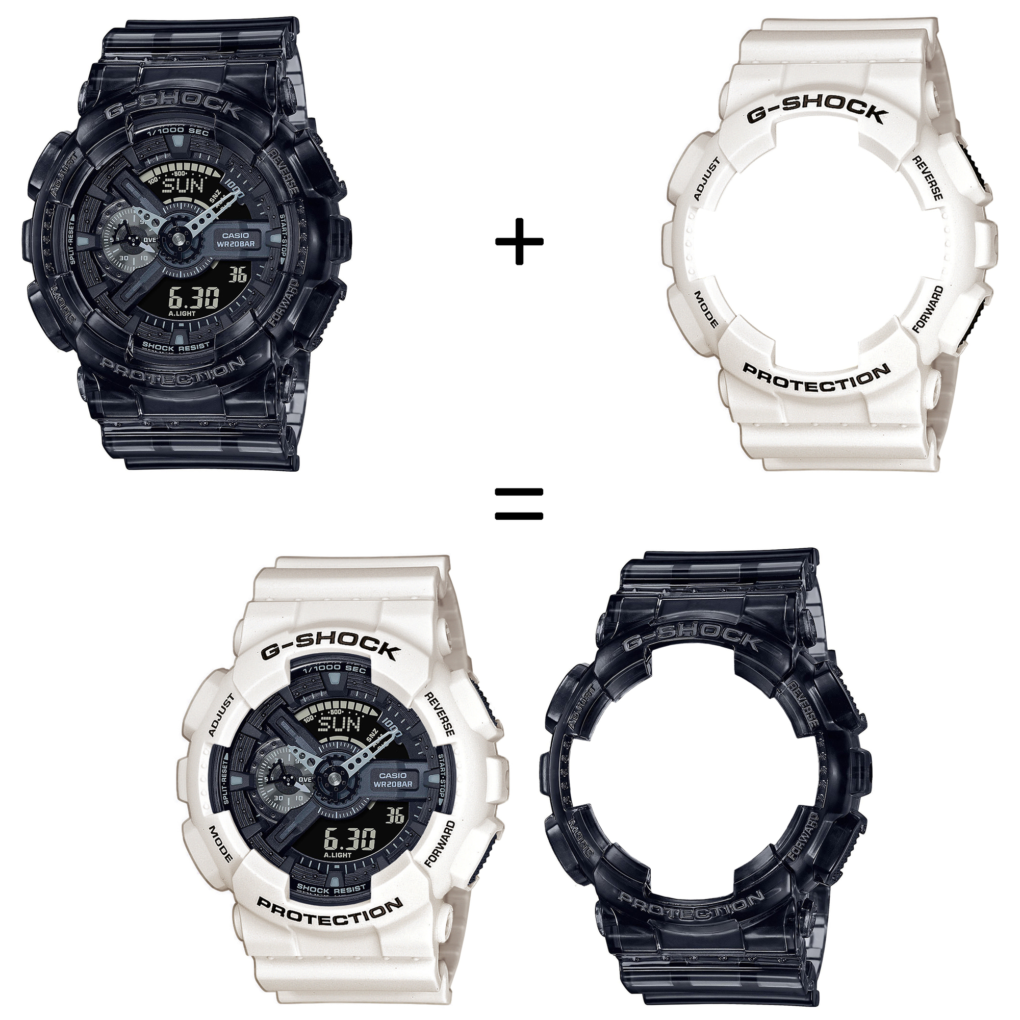 Casio SET GA-110SKE-8AER + BEZEL 10395292 + PASEK 10395227 zegarek - miniatura 2