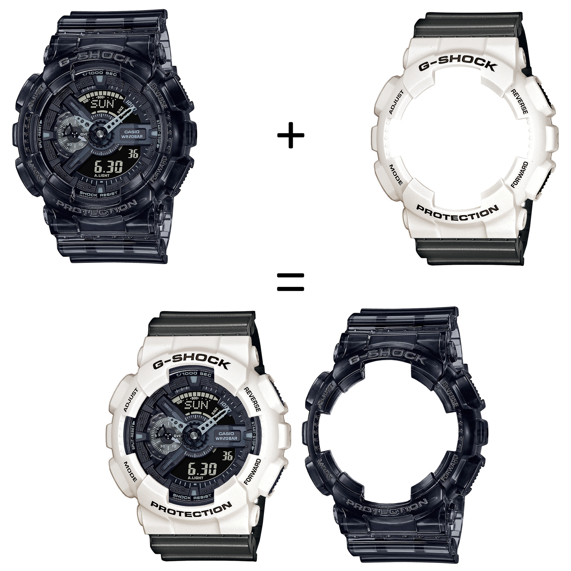 Casio SET GA-110SKE-8AER + BEZEL 10395292 + PASEK 10467764 zegarek - miniatura 2