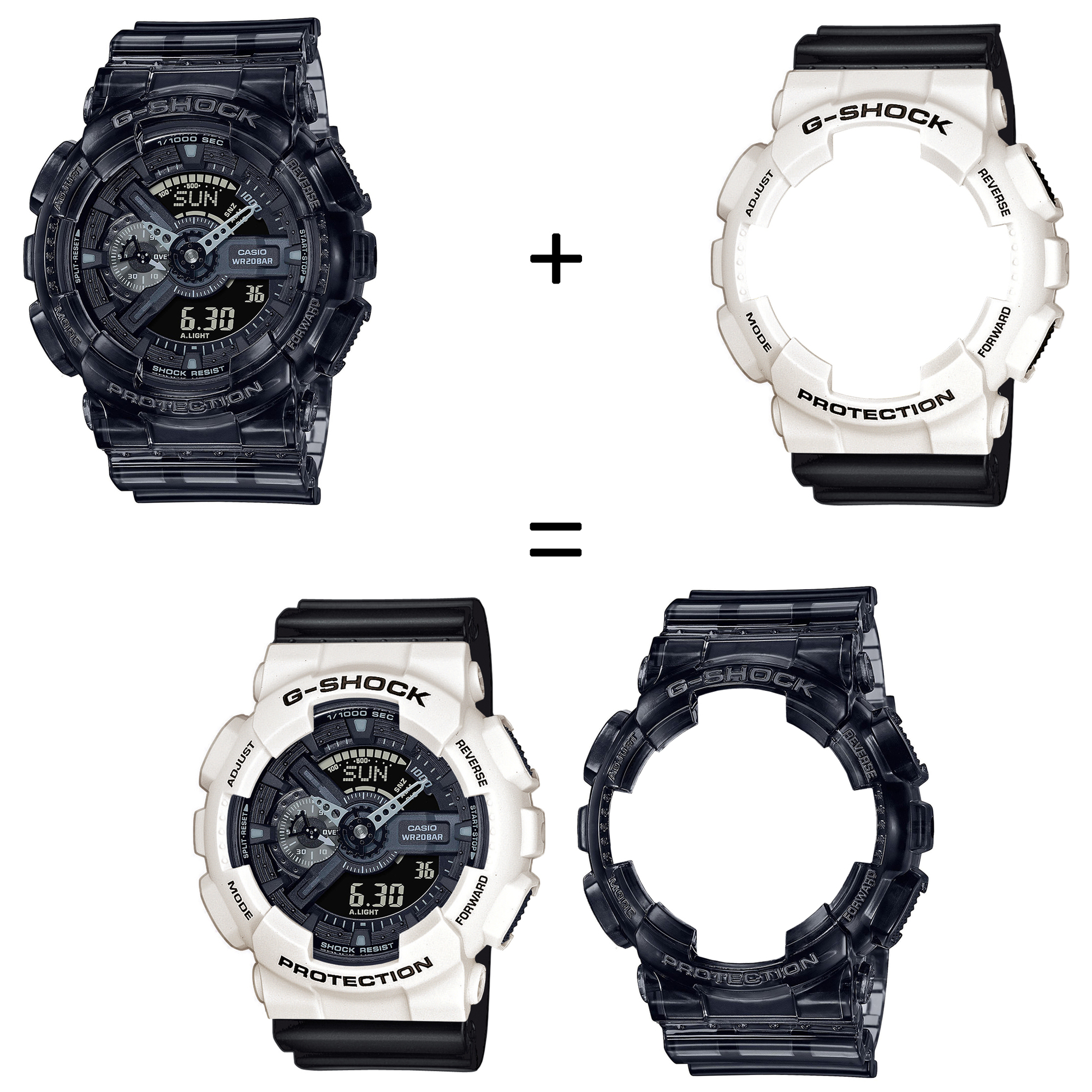 Casio SET GA-110SKE-8AER + BEZEL 10395292 + PASEK 10536683 zegarek - miniatura 2