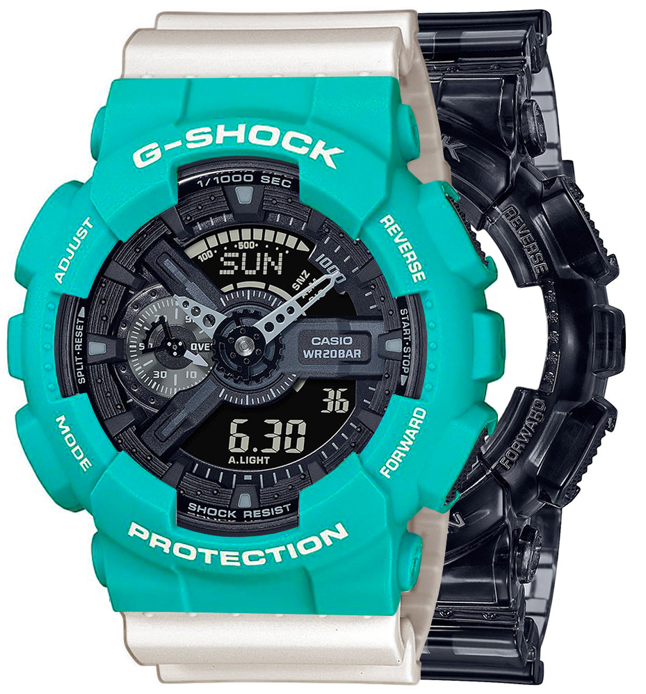 G-SHOCK SET GA-110SKE-8AER + BEZEL 10410475 + PASEK 10395227