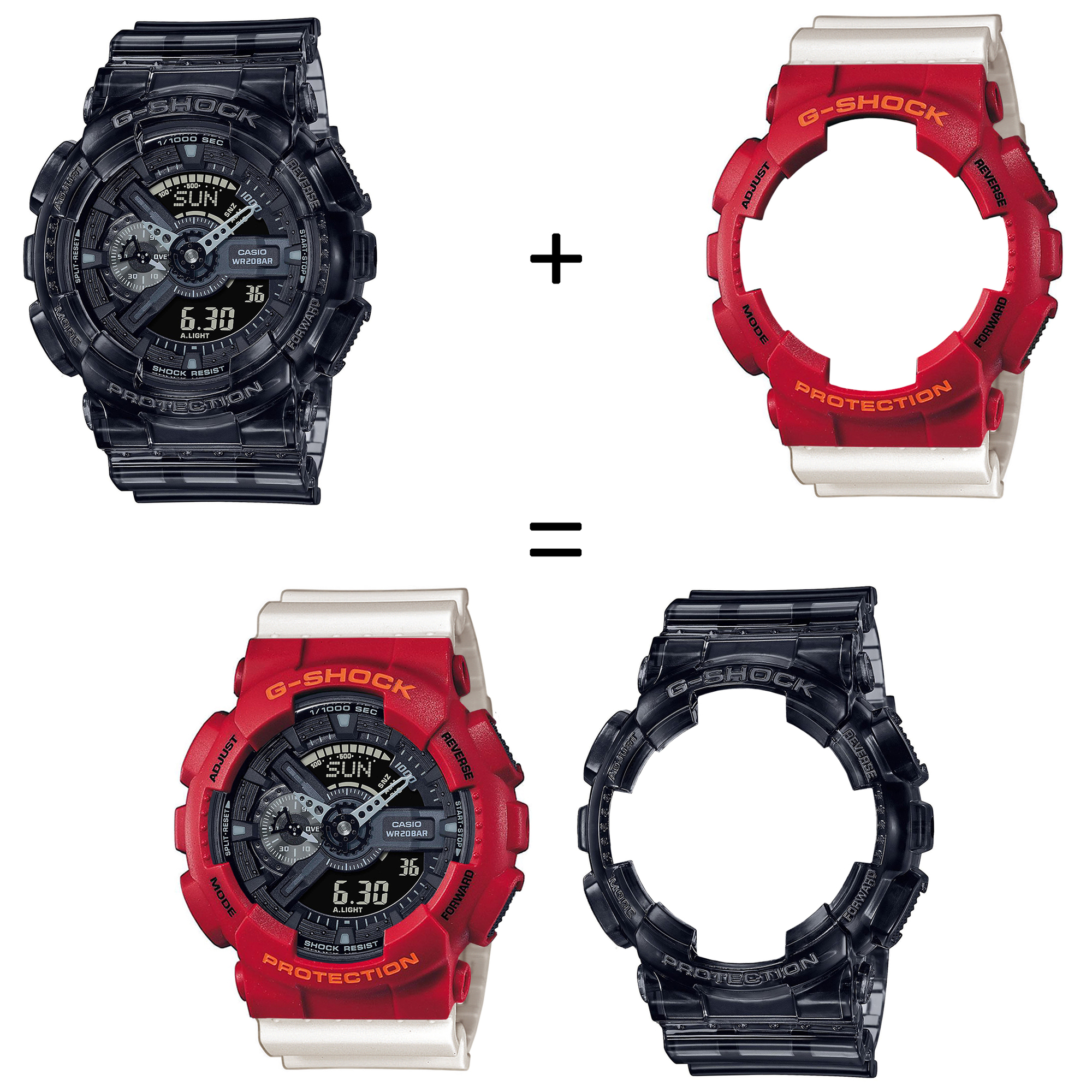 Casio SET GA-110SKE-8AER + BEZEL 10441433 + PASEK 10395227 zegarek - miniatura 2