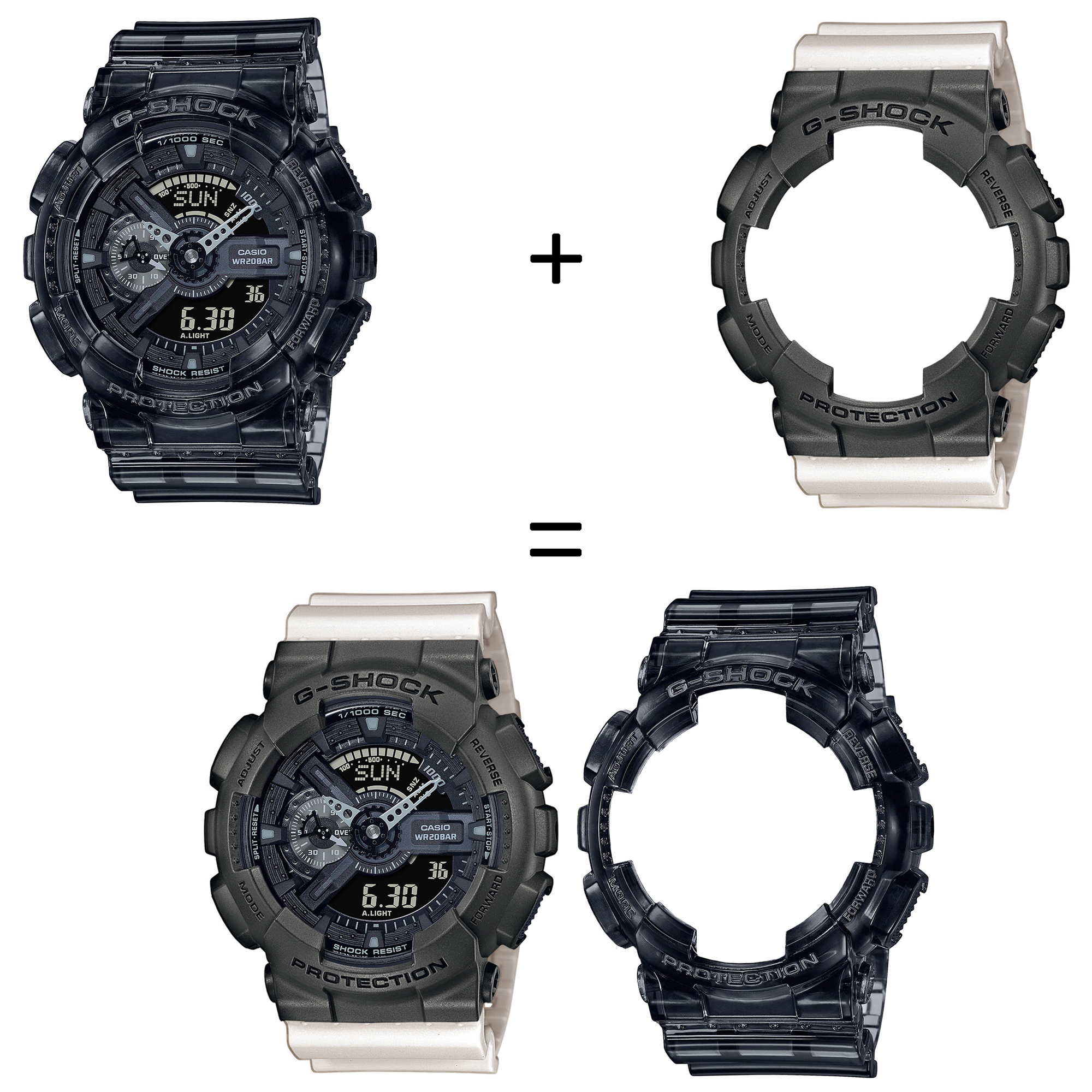 Casio SET GA-110SKE-8AER + BEZEL 10467795 + PASEK 10395227 zegarek - miniatura 2