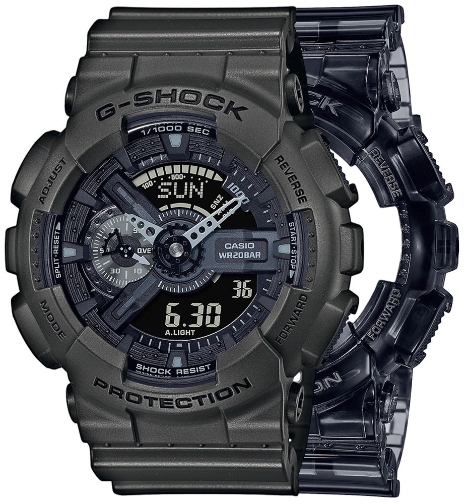 G-SHOCK SET GA-110SKE-8AER + BEZEL 10467795 + PASEK 10467764