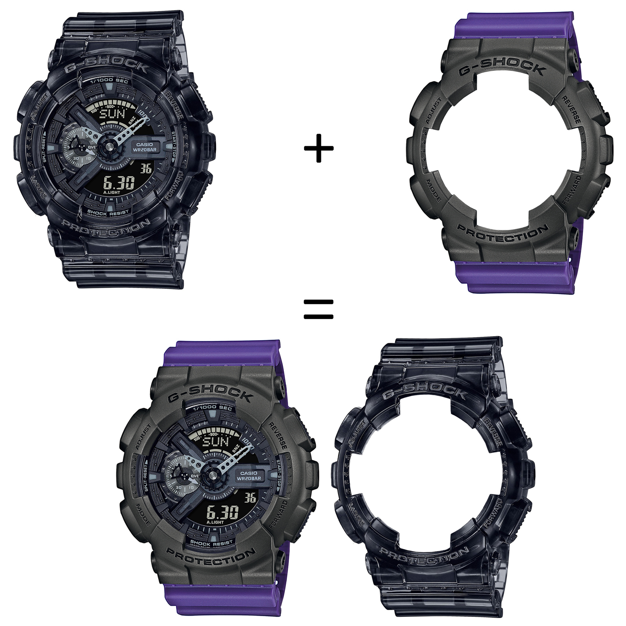 Casio SET GA-110SKE-8AER + BEZEL 10467795 + PASEK 10498156 zegarek - miniatura 2