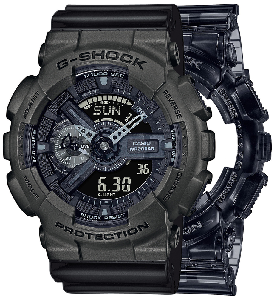 G-SHOCK SET GA-110SKE-8AER + BEZEL 10467795 + PASEK 10536683