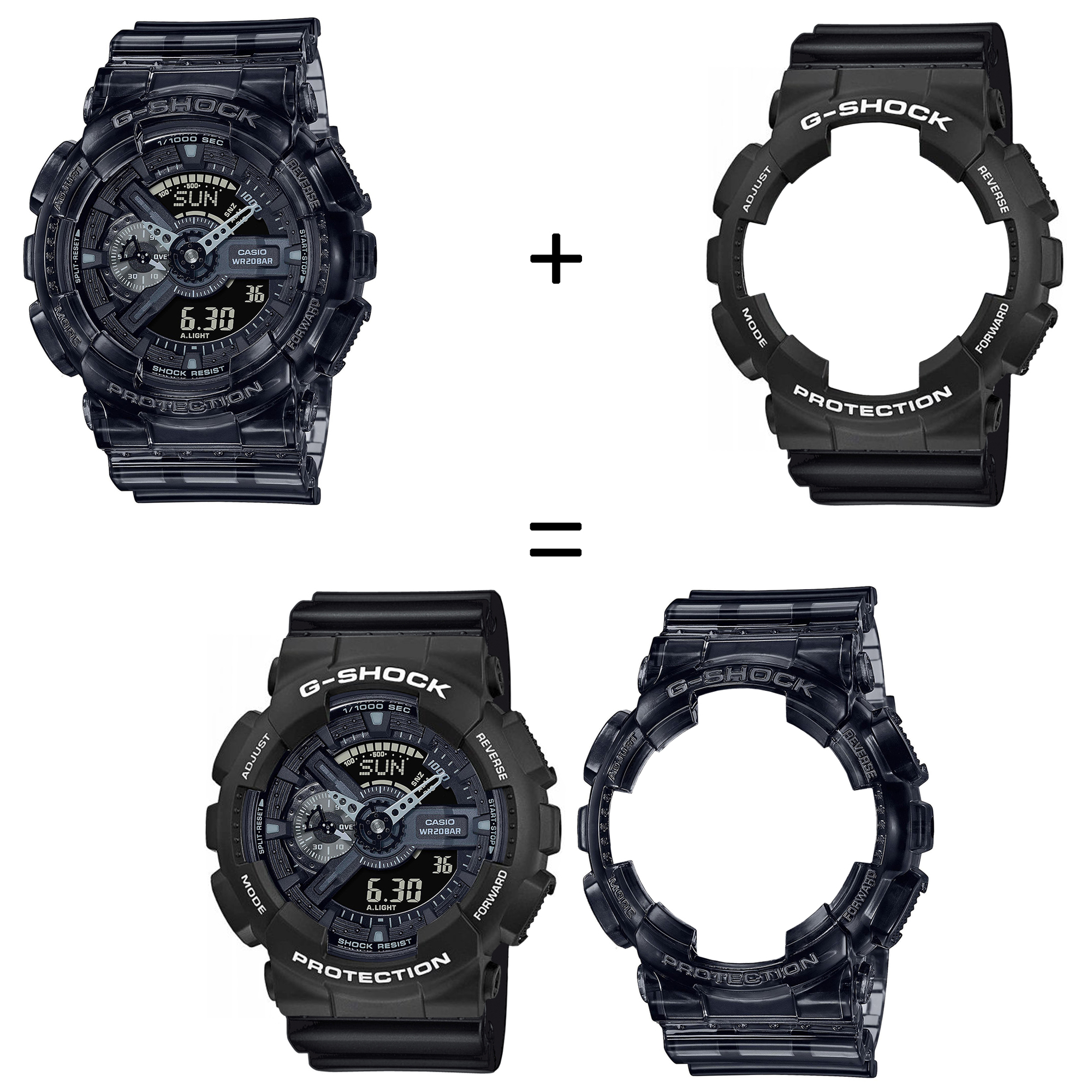 Casio SET GA-110SKE-8AER + BEZEL 10508136 + PASEK 10347688 zegarek - miniatura 2