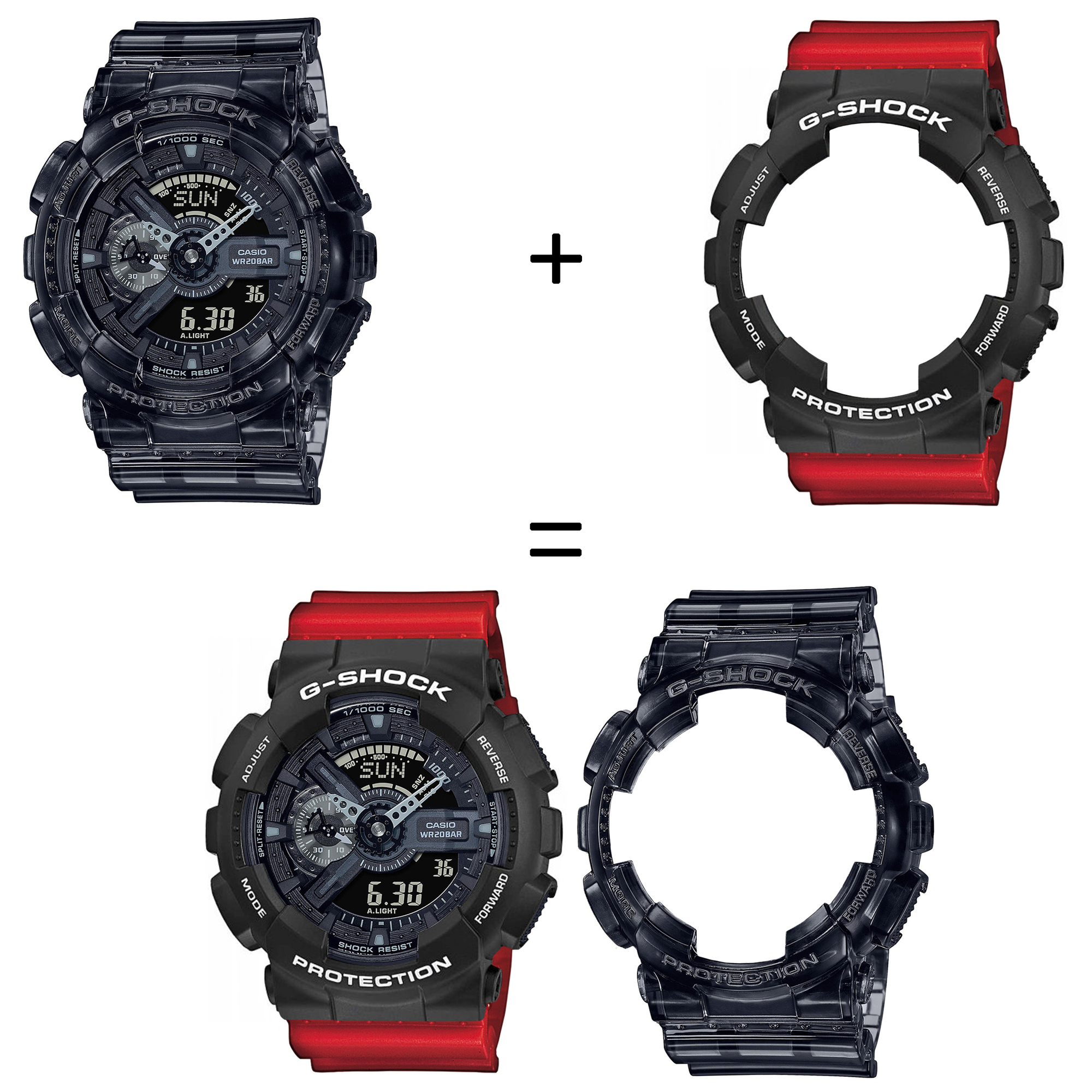 Casio SET GA-110SKE-8AER + BEZEL 10508136 + PASEK 10395226 zegarek - miniatura 2