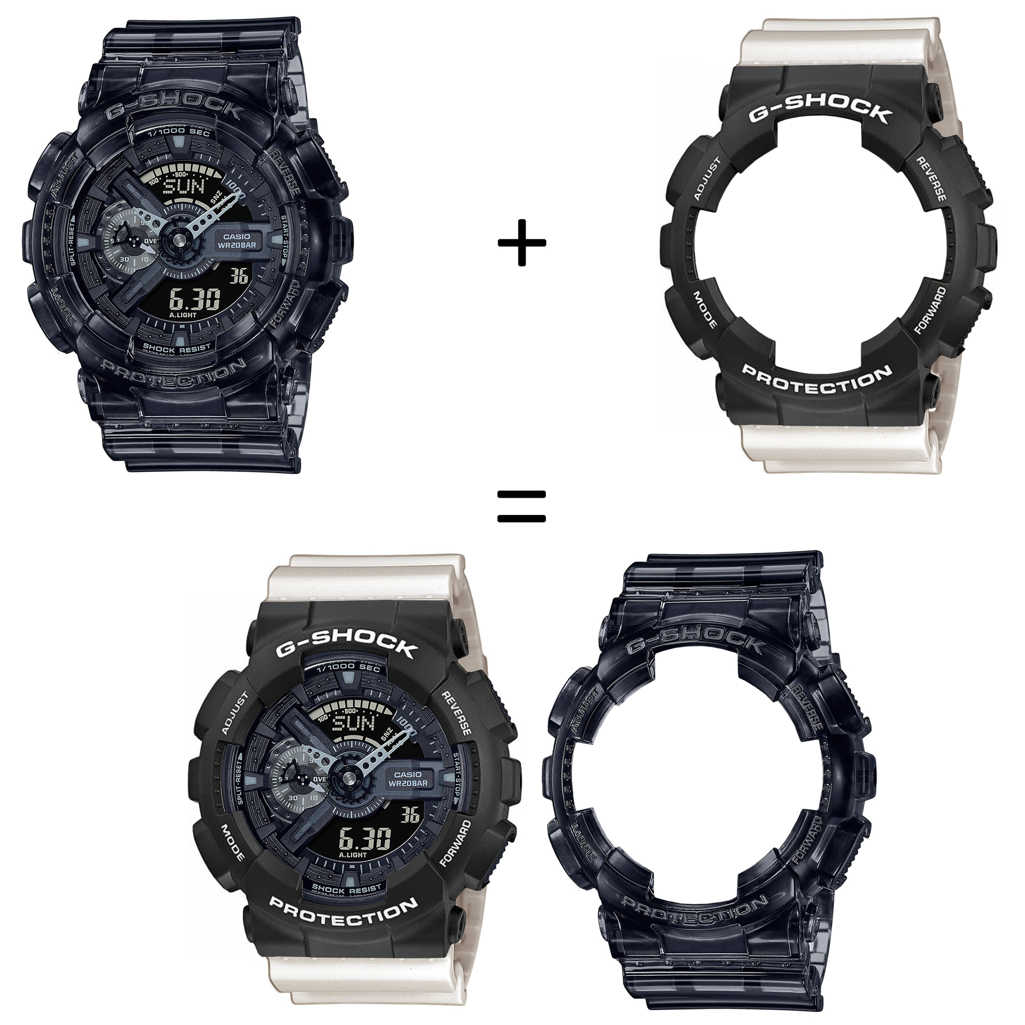 Casio SET GA-110SKE-8AER + BEZEL 10508136 + PASEK 10395227 zegarek - miniatura 2