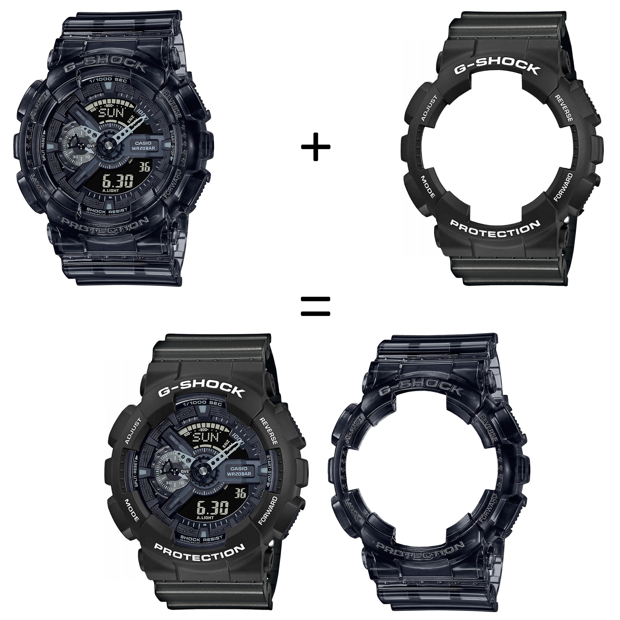 Casio SET GA-110SKE-8AER + BEZEL 10508136 + PASEK 10467764 zegarek - miniatura 2