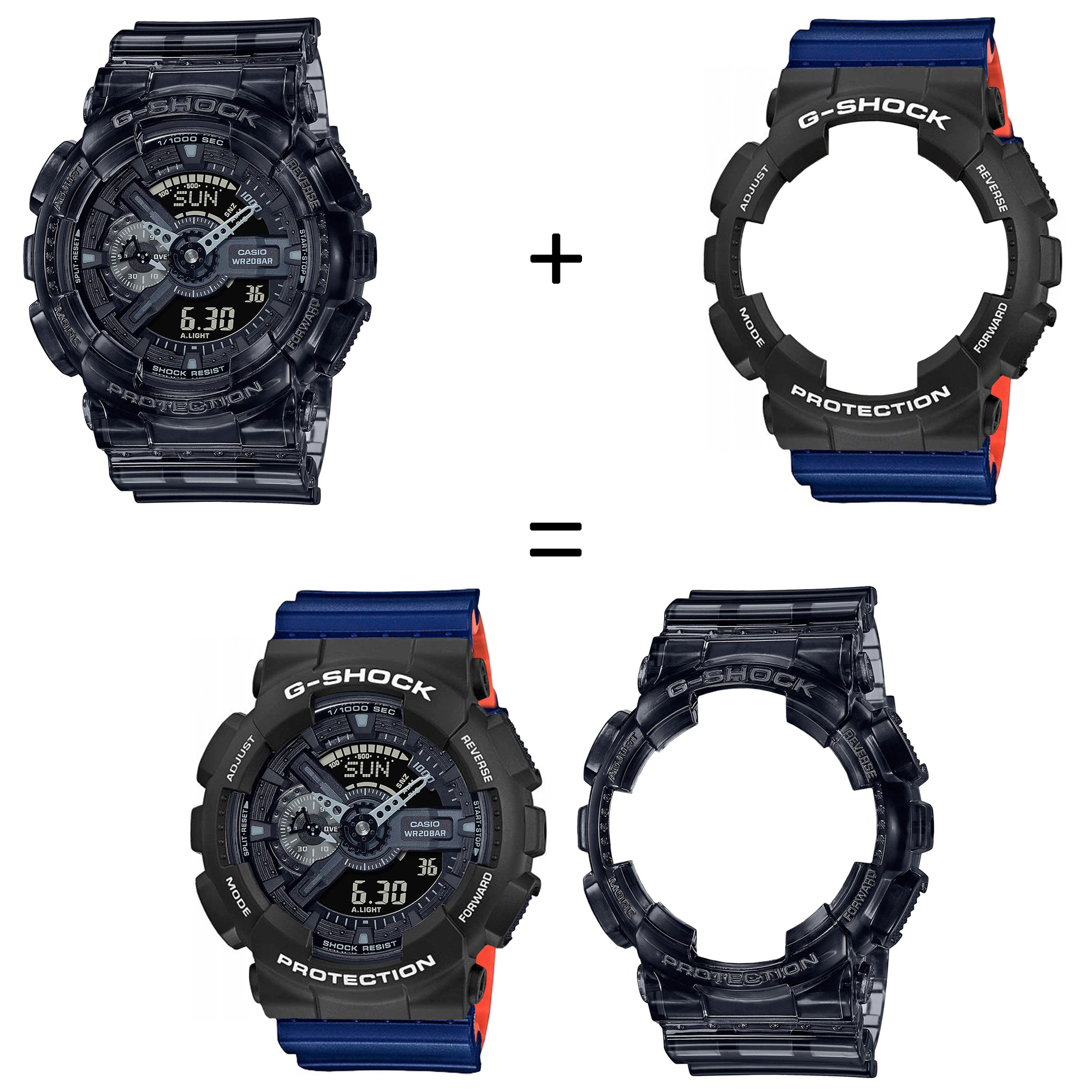 Casio SET GA-110SKE-8AER + BEZEL 10508136 + PASEK 10527467 zegarek - miniatura 2