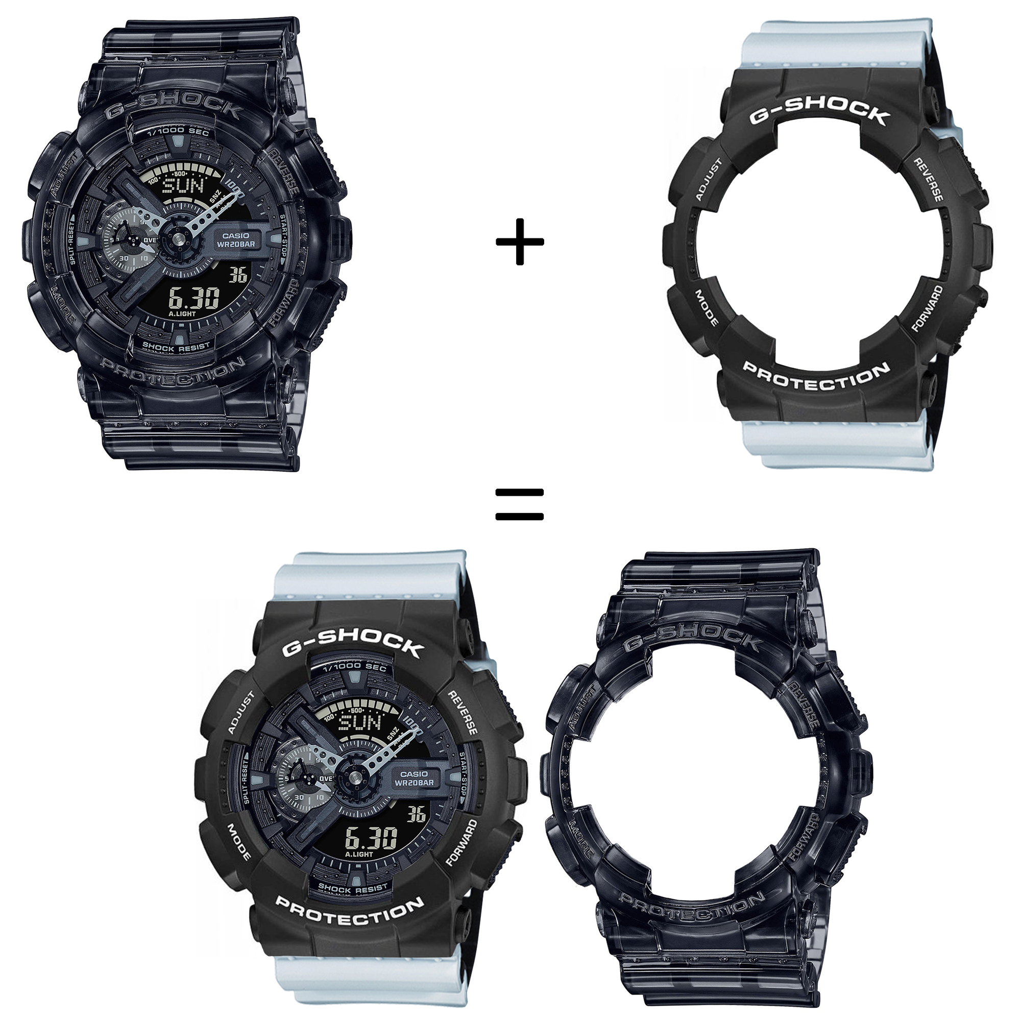 Casio SET GA-110SKE-8AER + BEZEL 10508136 + PASEK 10527469 zegarek - miniatura 2