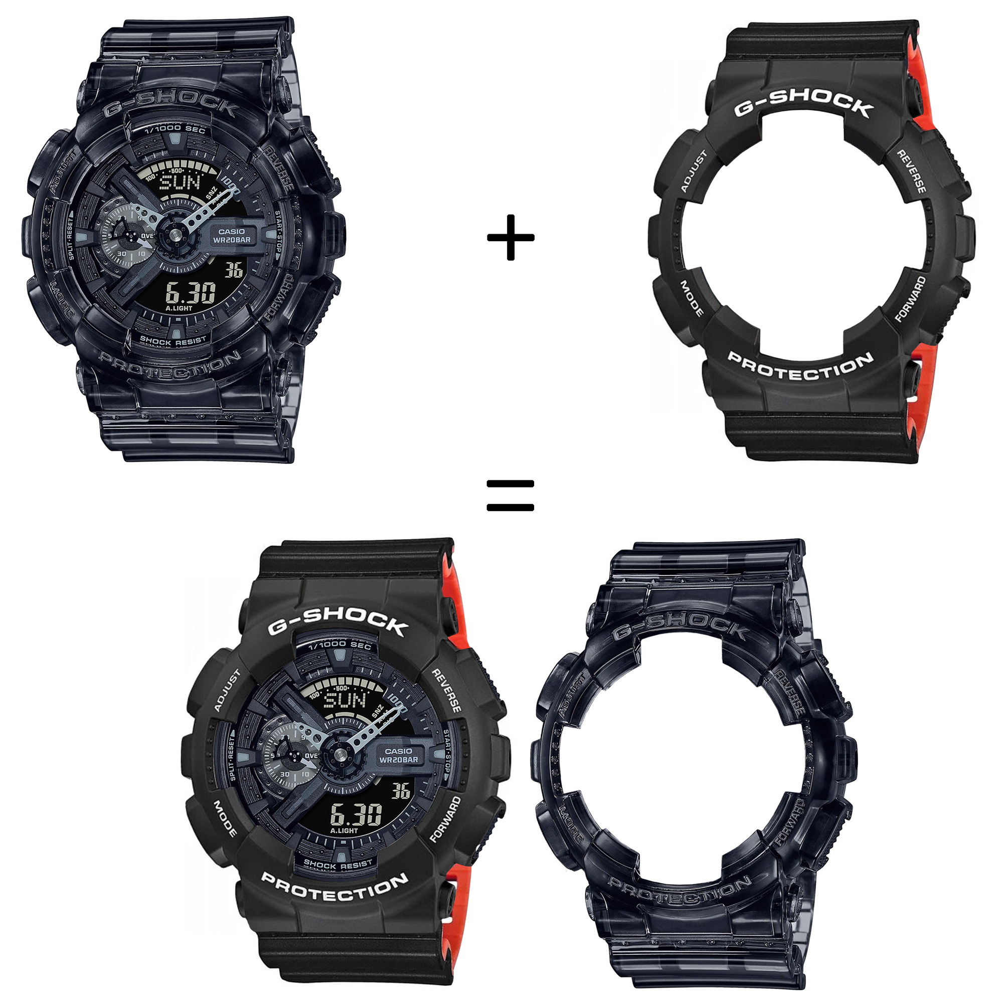 Casio SET GA-110SKE-8AER + BEZEL 10508136 + PASEK 10577142 zegarek - miniatura 2