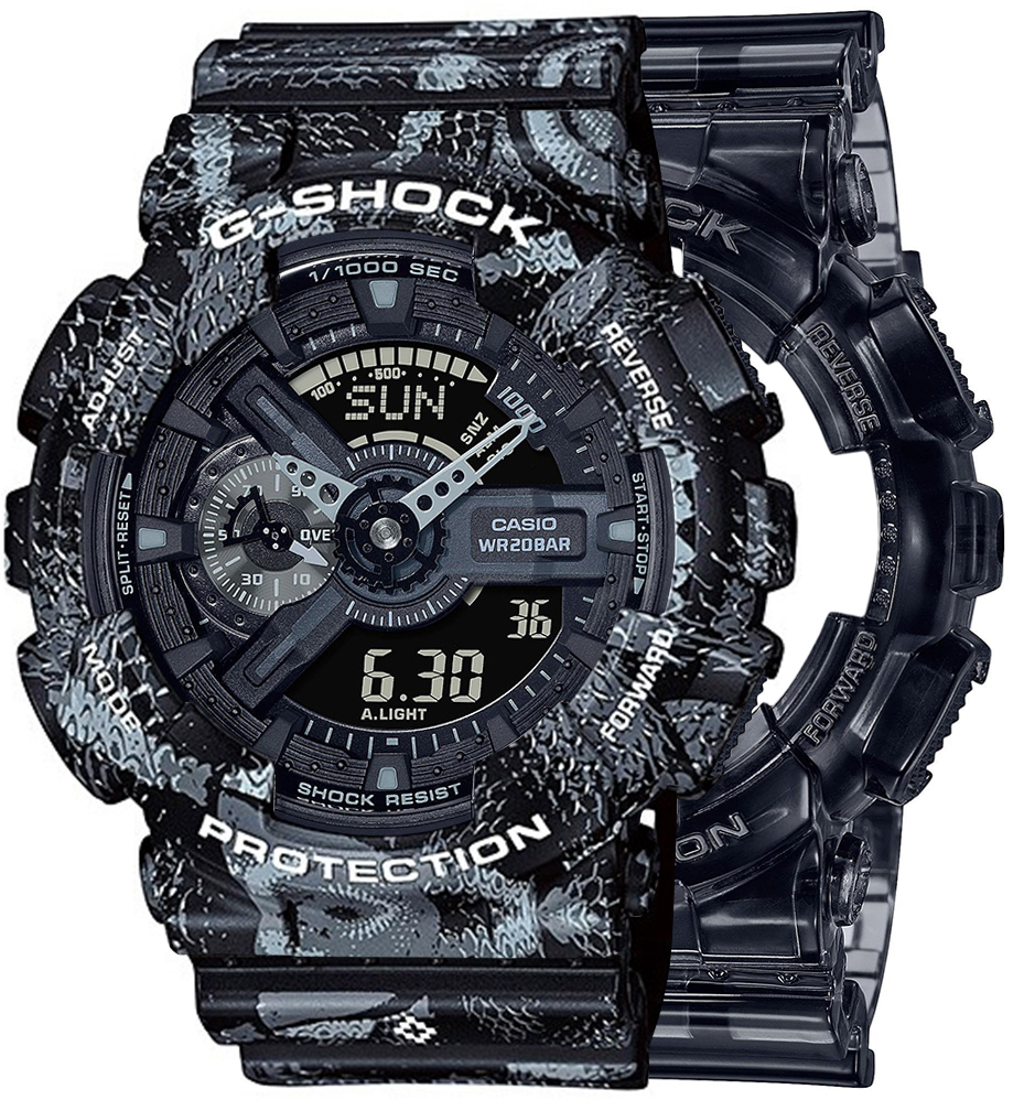 G-SHOCK SET GA-110SKE-8AER + BEZEL 10520052 + PASEK 10520049