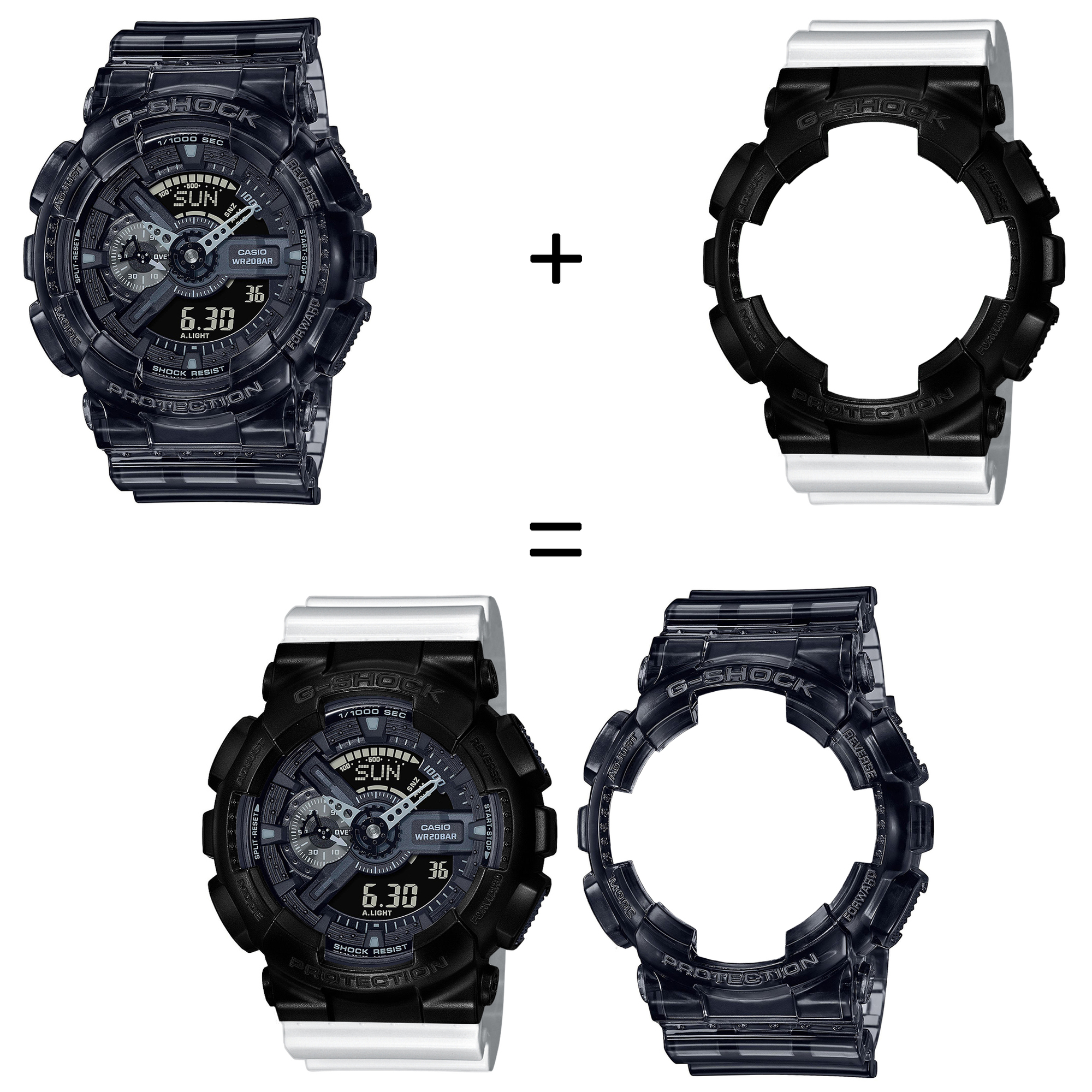 Casio SET GA-110SKE-8AER + BEZEL 10523429 + PASEK 10347710 zegarek - miniatura 2