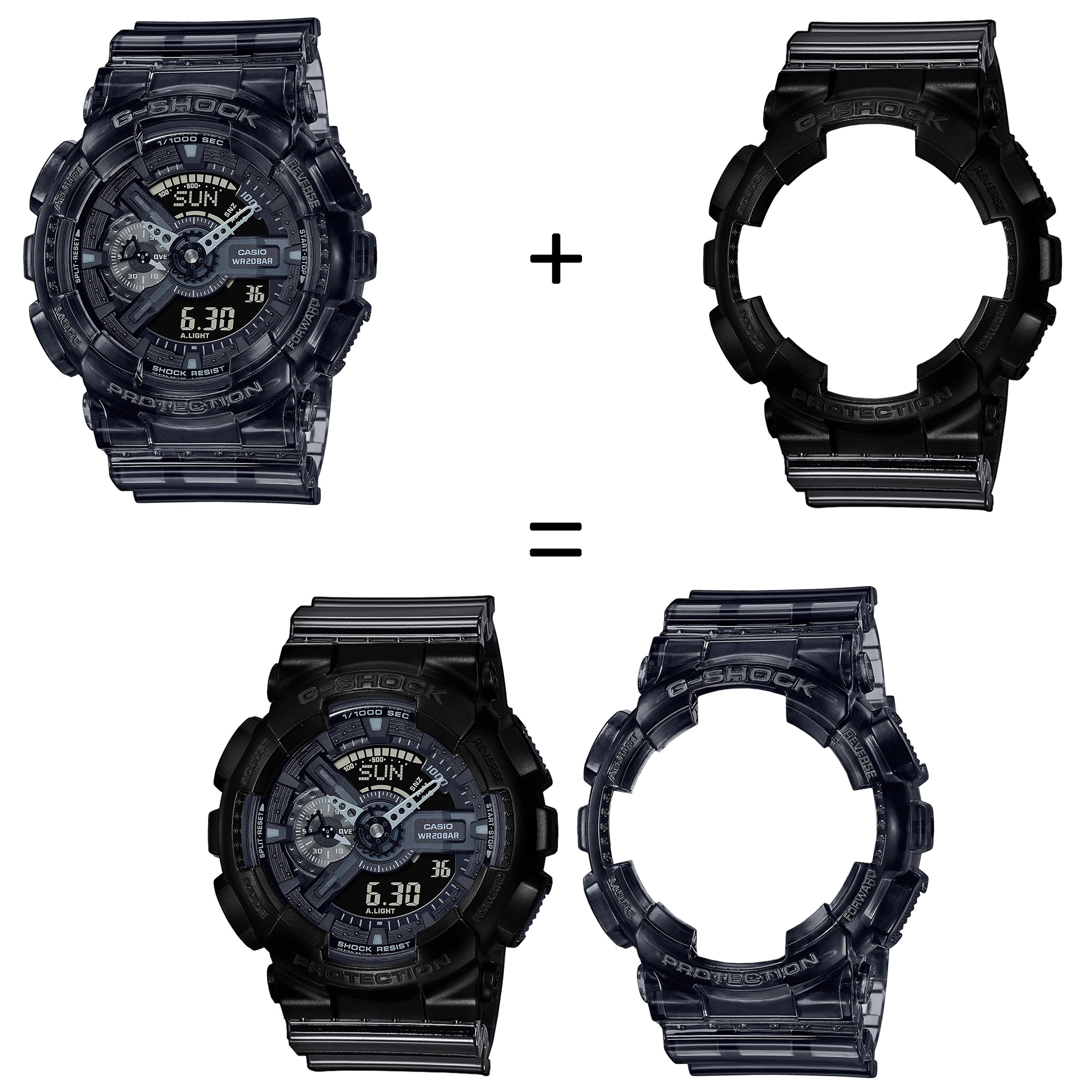 Casio SET GA-110SKE-8AER + BEZEL 10523429 + PASEK 10378391 zegarek - miniatura 2