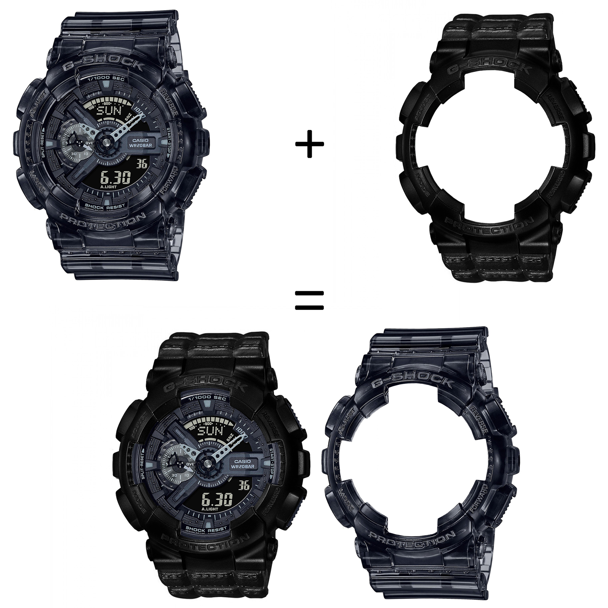 Casio SET GA-110SKE-8AER + BEZEL 10523429 + PASEK 10559686 zegarek - miniatura 2