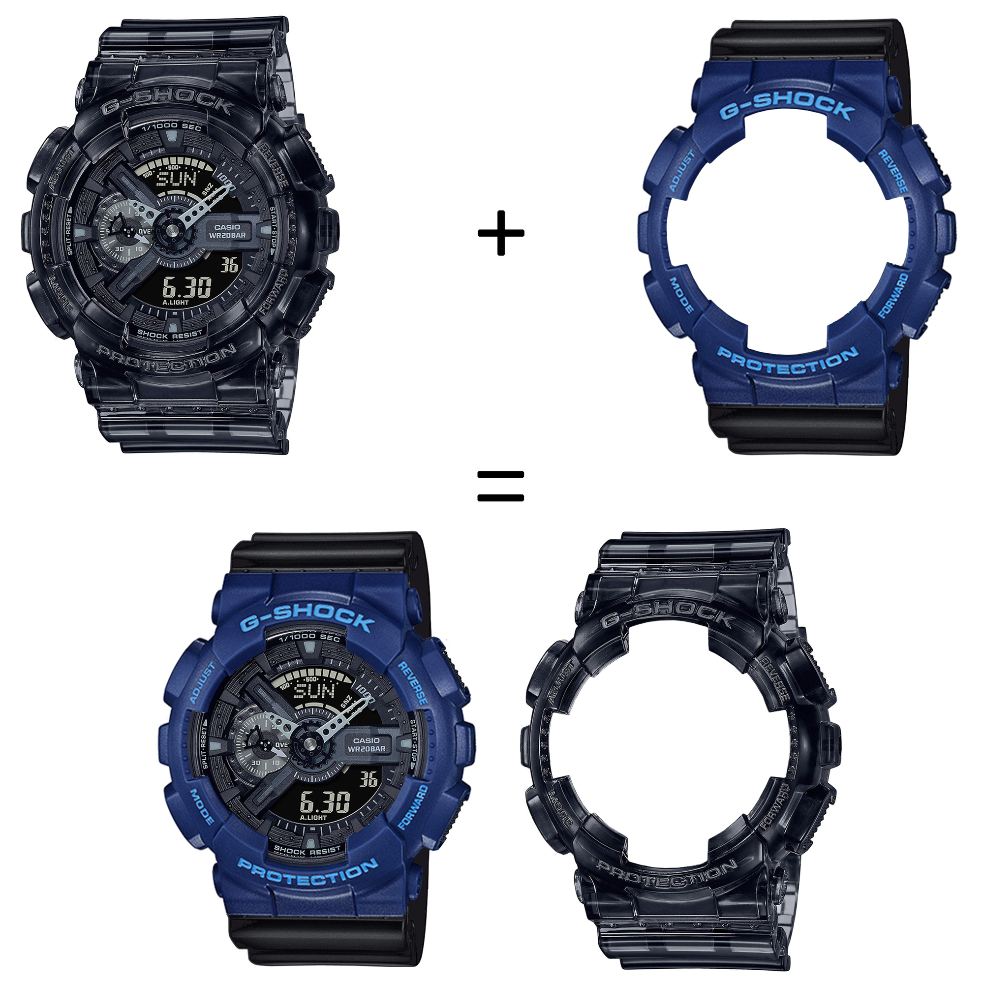 Casio SET GA-110SKE-8AER + BEZEL 10527398 + PASEK 10347688 zegarek - miniatura 2