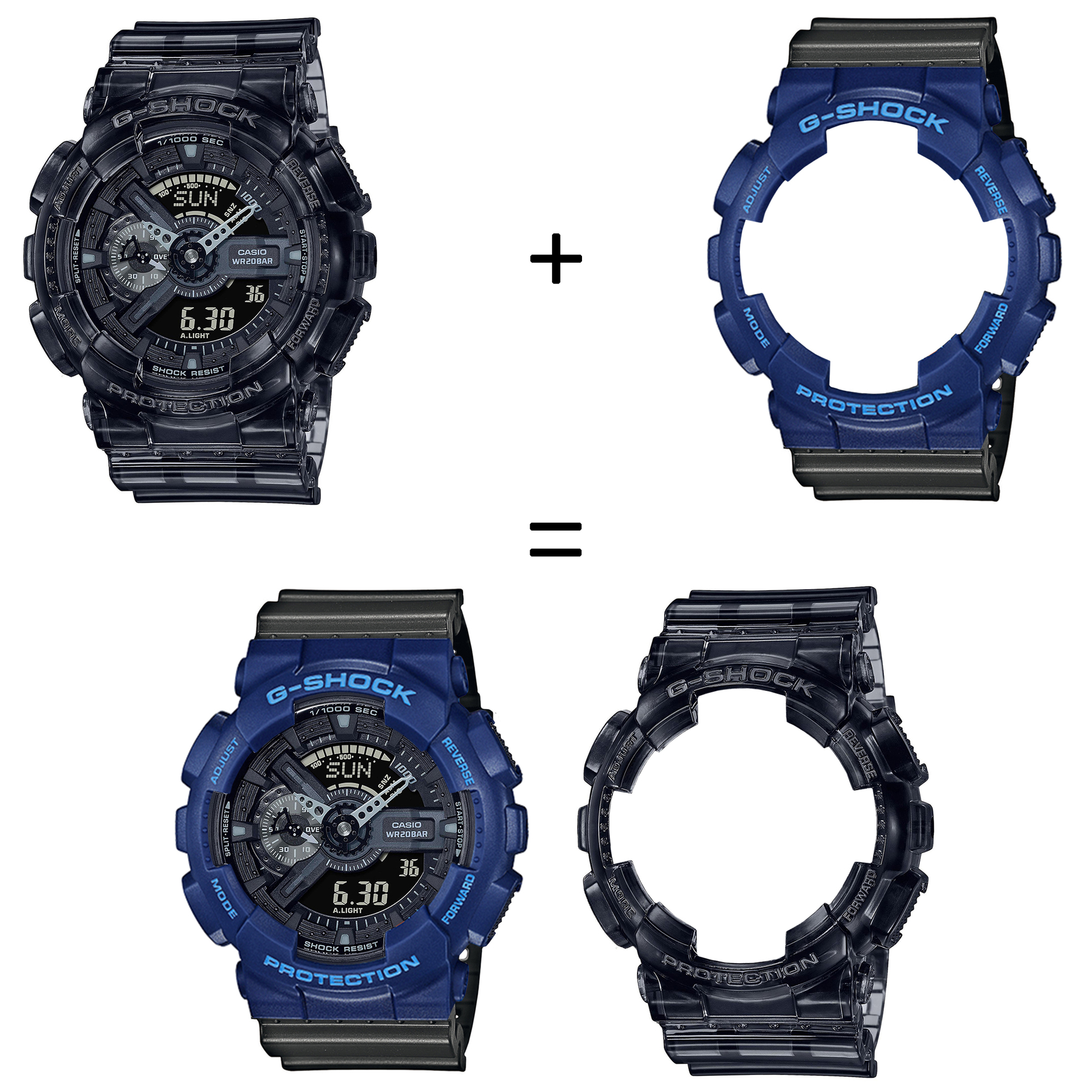 Casio SET GA-110SKE-8AER + BEZEL 10527398 + PASEK 10467764 zegarek - miniatura 2