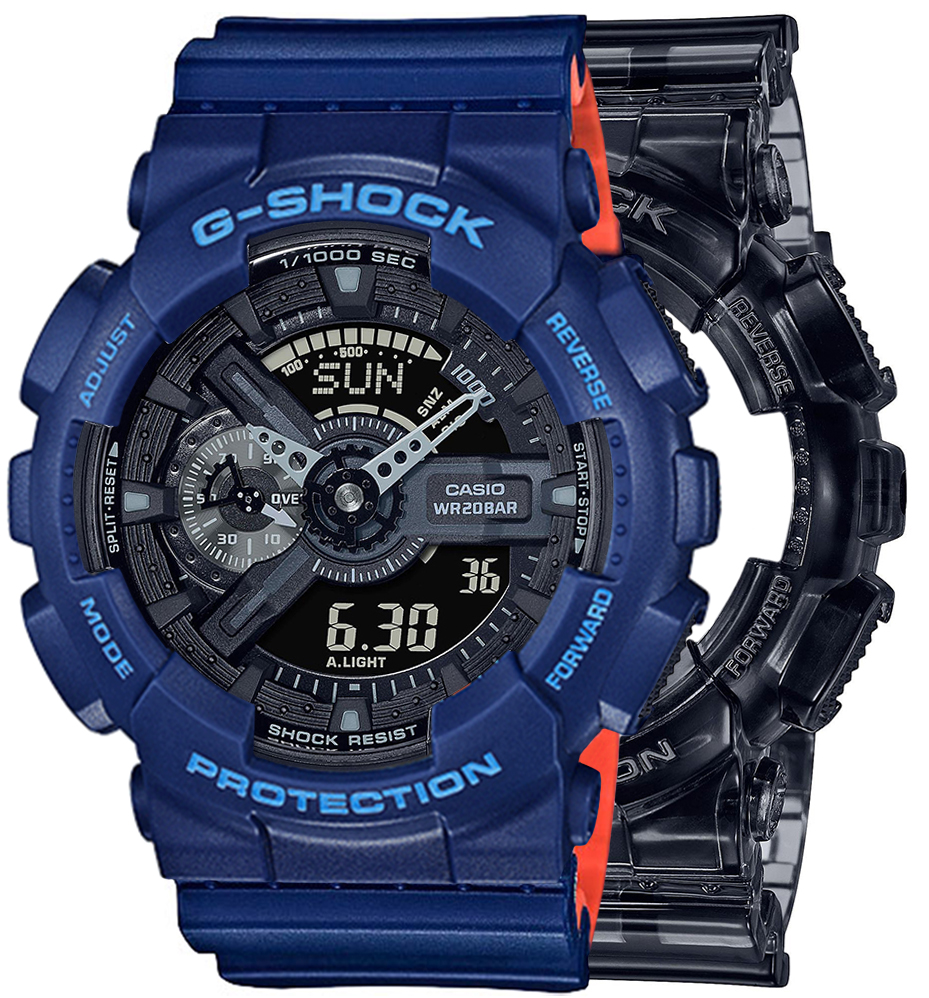 G-SHOCK SET GA-110SKE-8AER + BEZEL 10527398 + PASEK 10527467