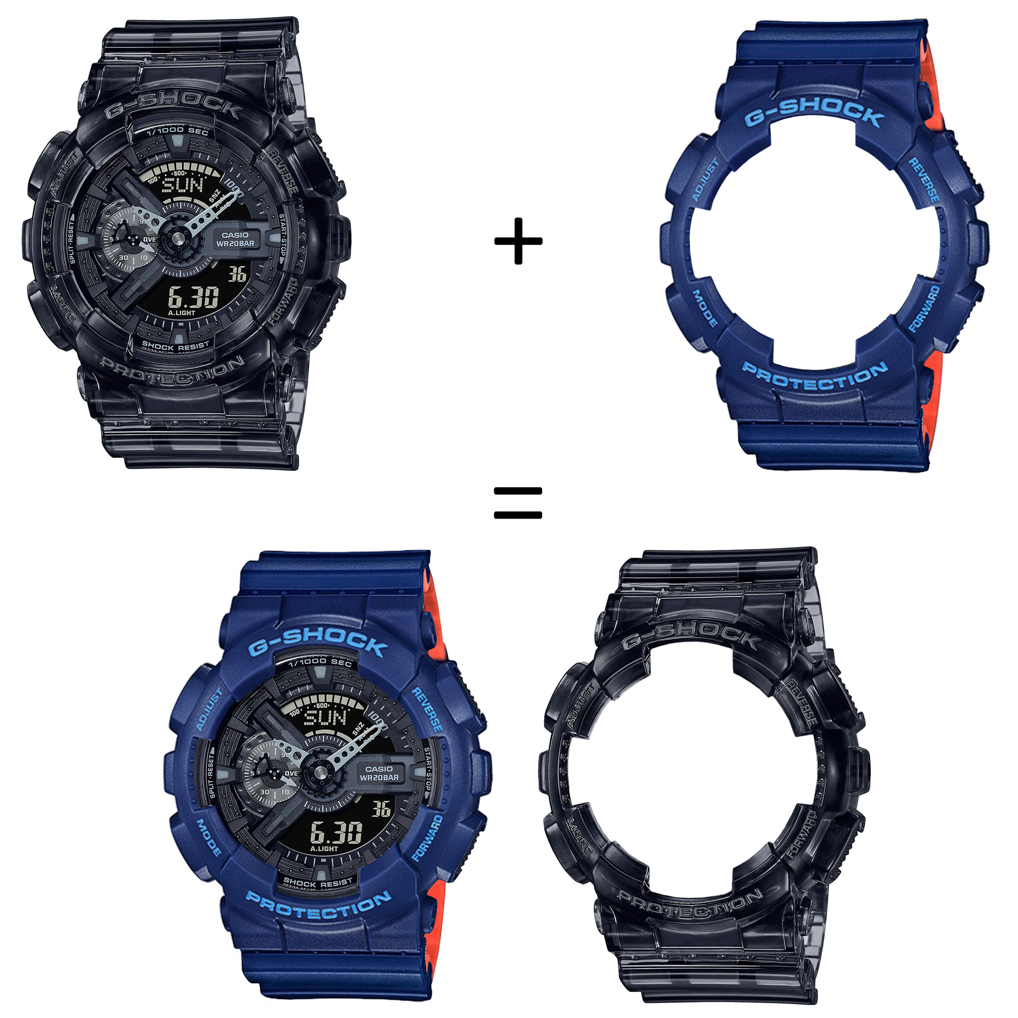 Casio SET GA-110SKE-8AER + BEZEL 10527398 + PASEK 10527467 zegarek - miniatura 2