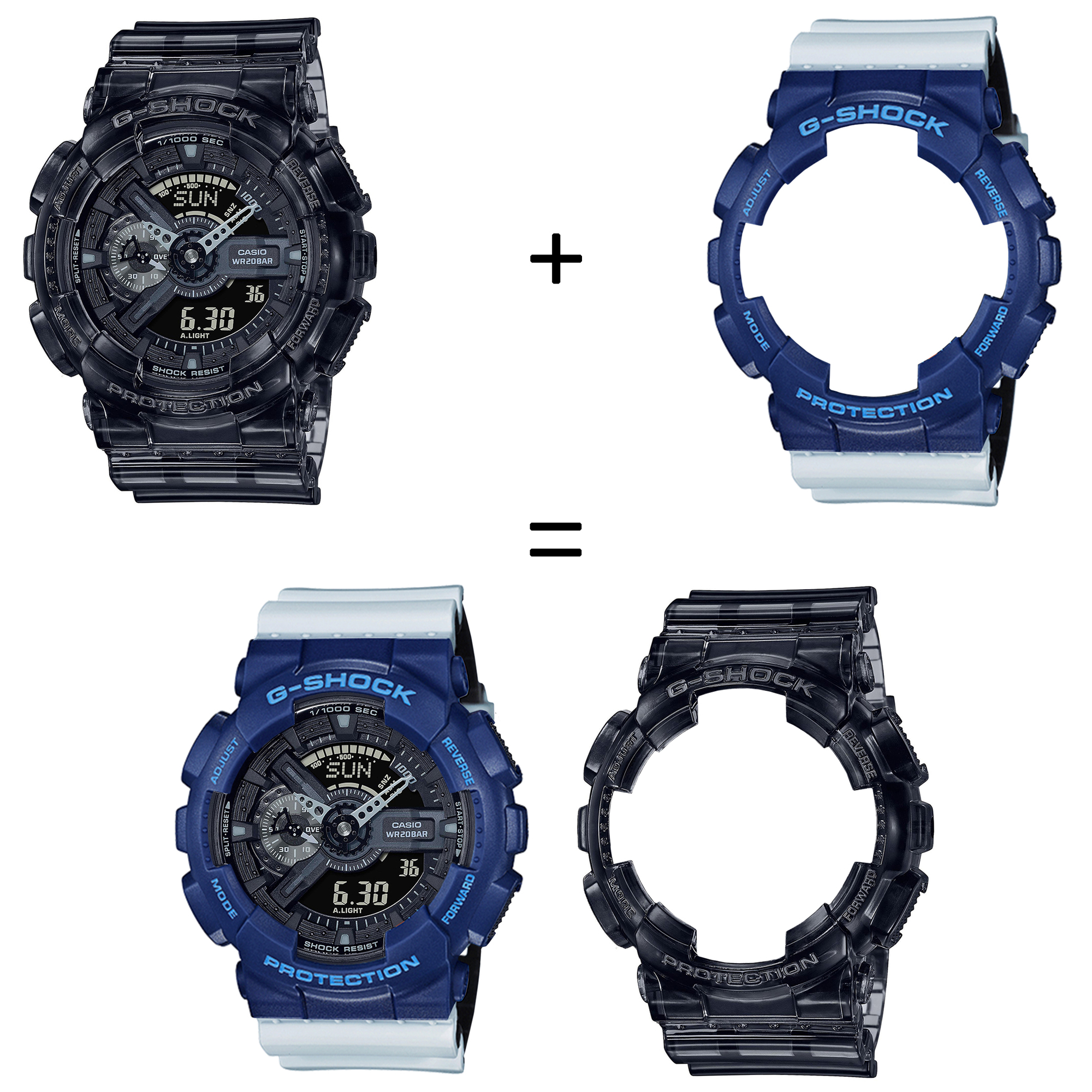 Casio SET GA-110SKE-8AER + BEZEL 10527398 + PASEK 10527469 zegarek - miniatura 2