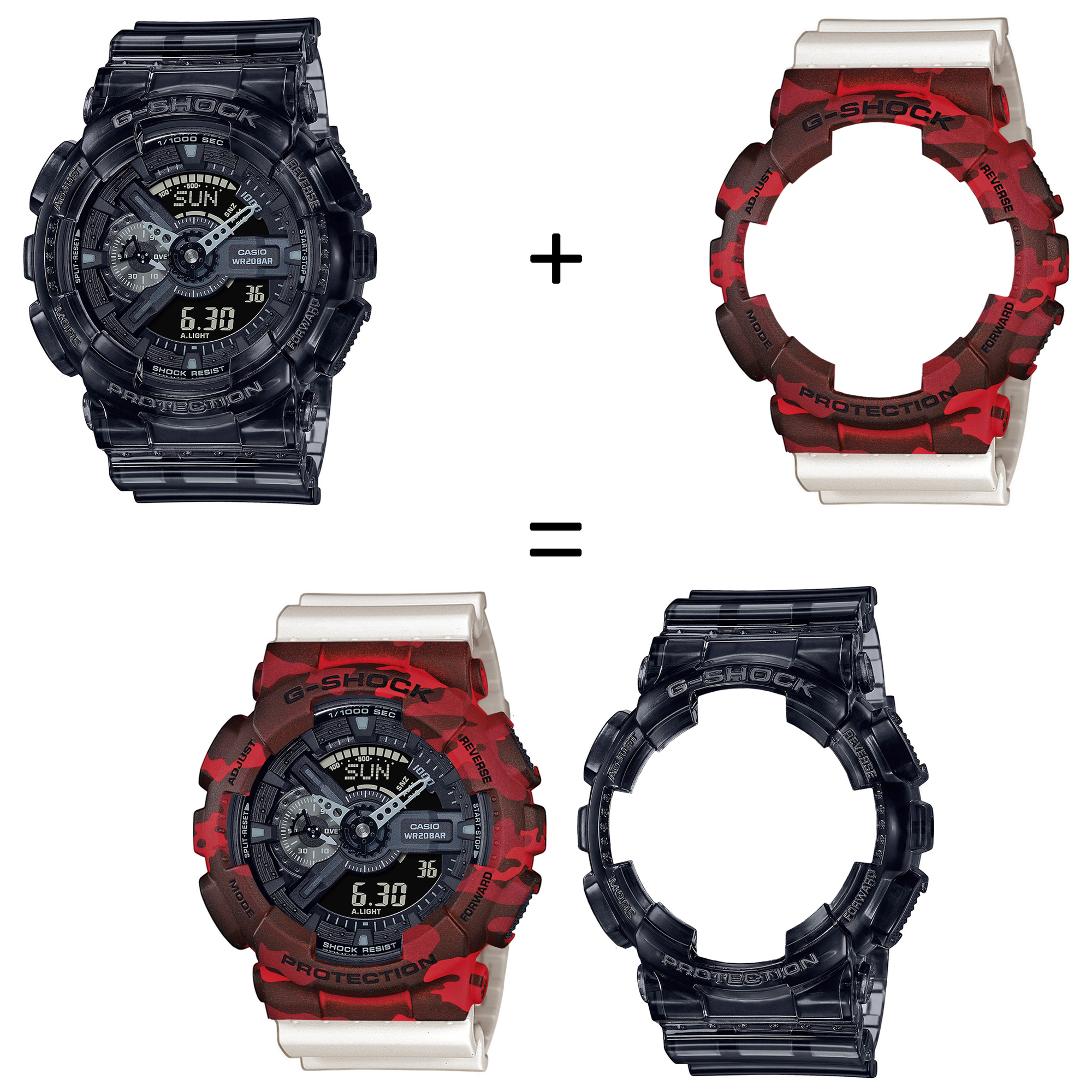 Casio SET GA-110SKE-8AER + BEZEL 10530688 + PASEK 10395227 zegarek - miniatura 2