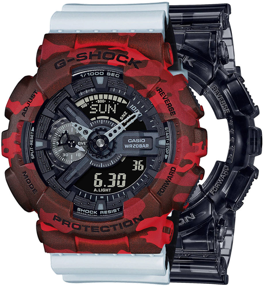 G-SHOCK SET GA-110SKE-8AER + BEZEL 10530688 + PASEK 10527469