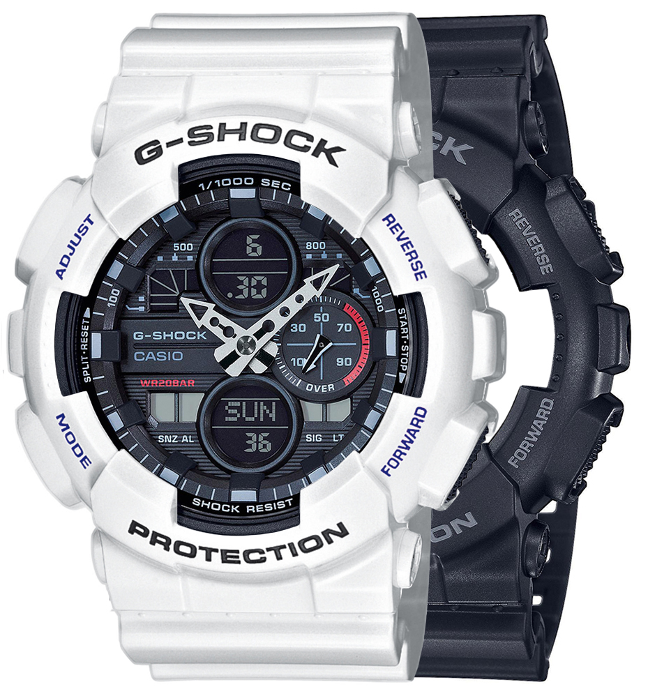 G-SHOCK SET GA-140-1A1ER + BEZEL 10347600 + PASEK 10430571