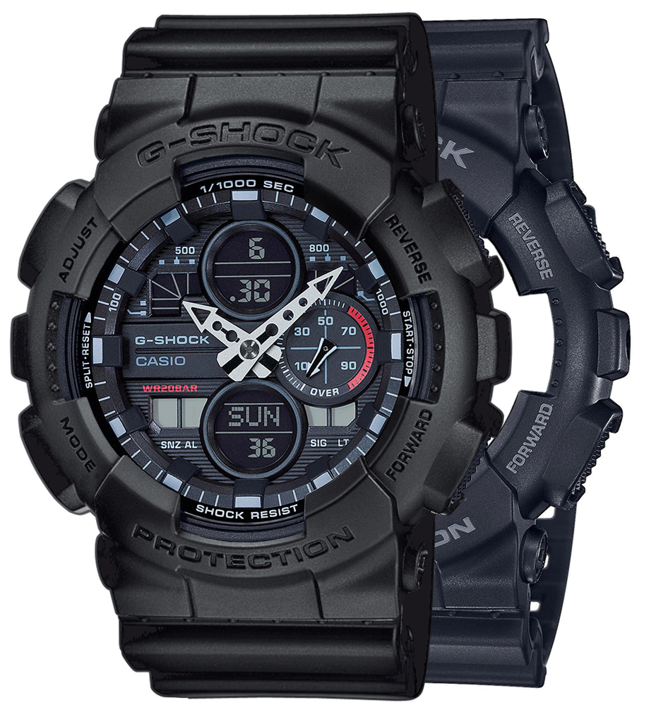 G-SHOCK SET GA-140-1A1ER + BEZEL 10358741 + PASEK 10536683
