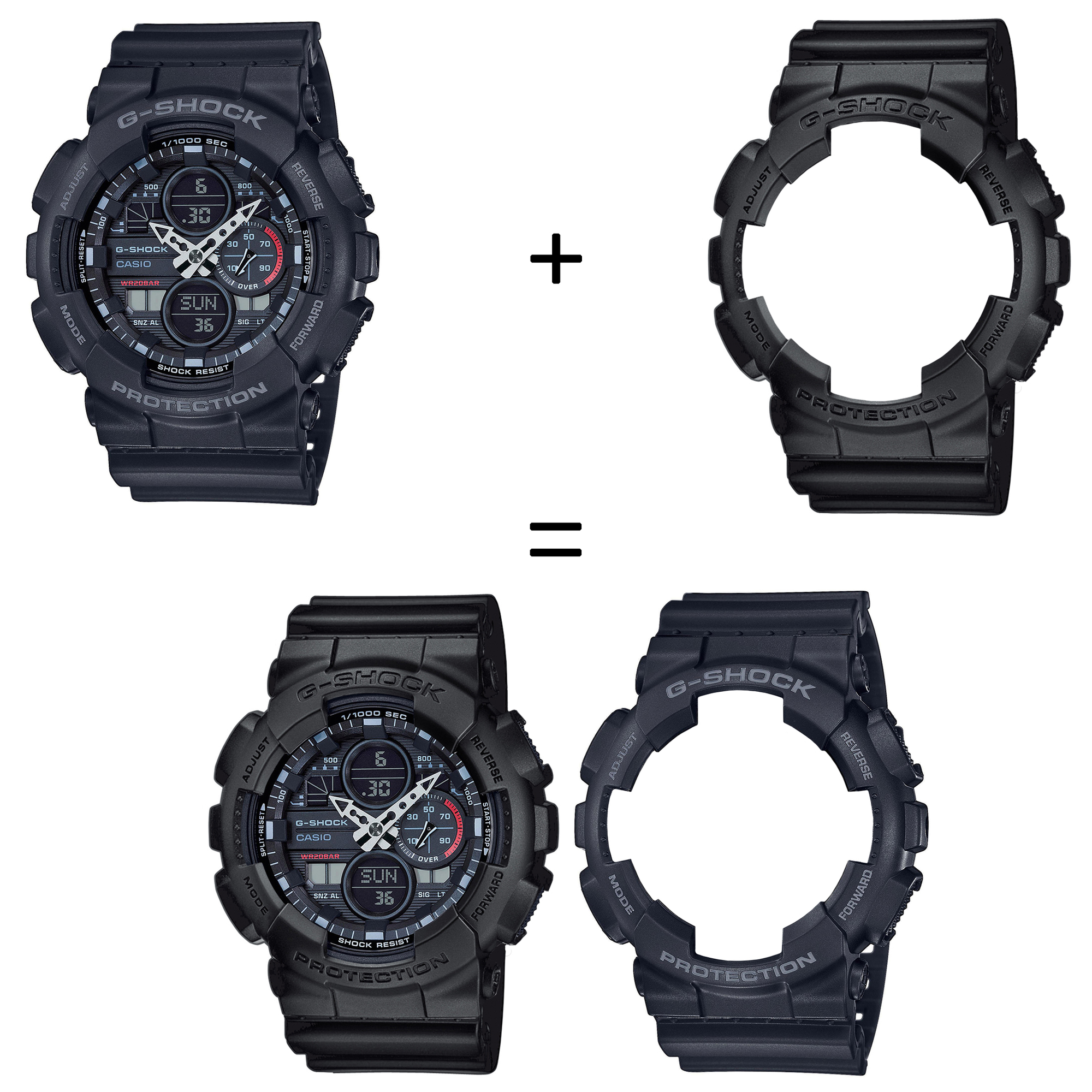 Casio SET GA-140-1A1ER + BEZEL 10358741 + PASEK 10536683 zegarek - miniatura 2