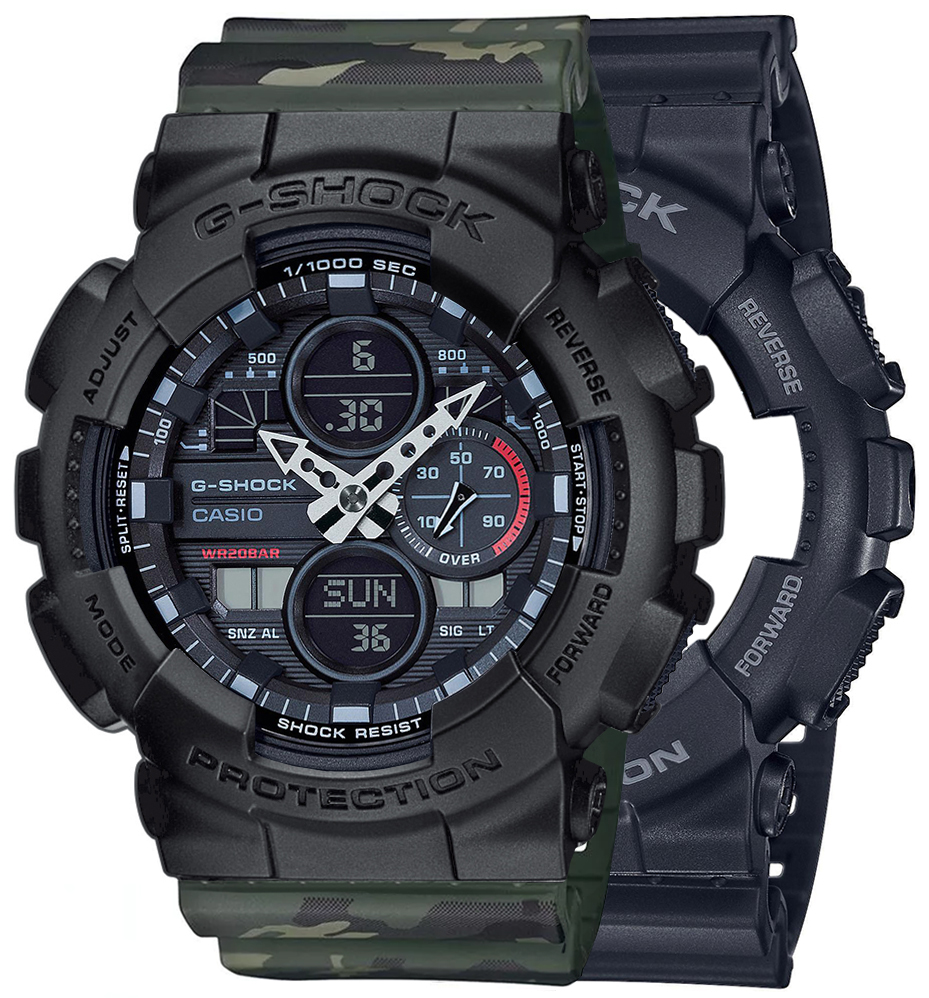  Casio G-SHOCK SET GA-140-1A1ER + BEZEL 10358741 + PASEK 10561429 