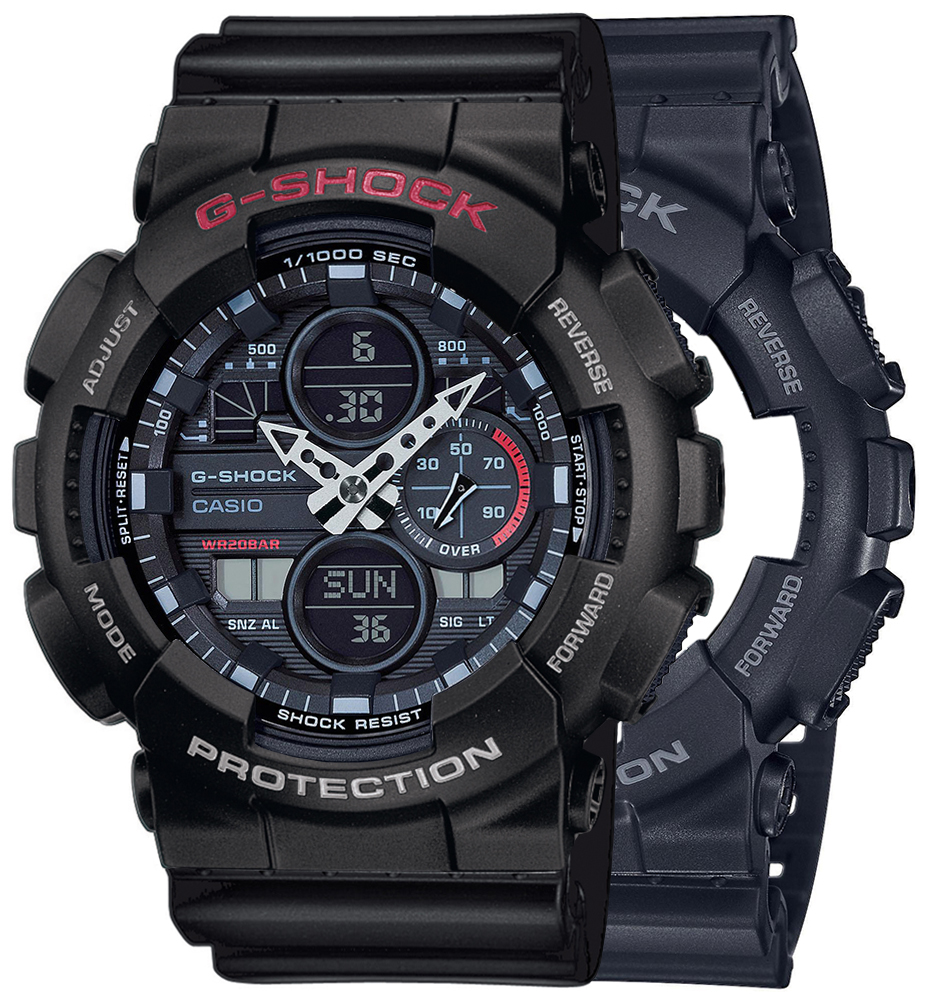  Casio G-SHOCK SET GA-140-1A1ER + BEZEL 10378531 + PASEK 10347688 