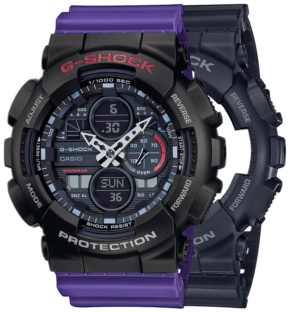  Casio G-SHOCK SET GA-140-1A1ER + BEZEL 10378531 + PASEK 10498156 