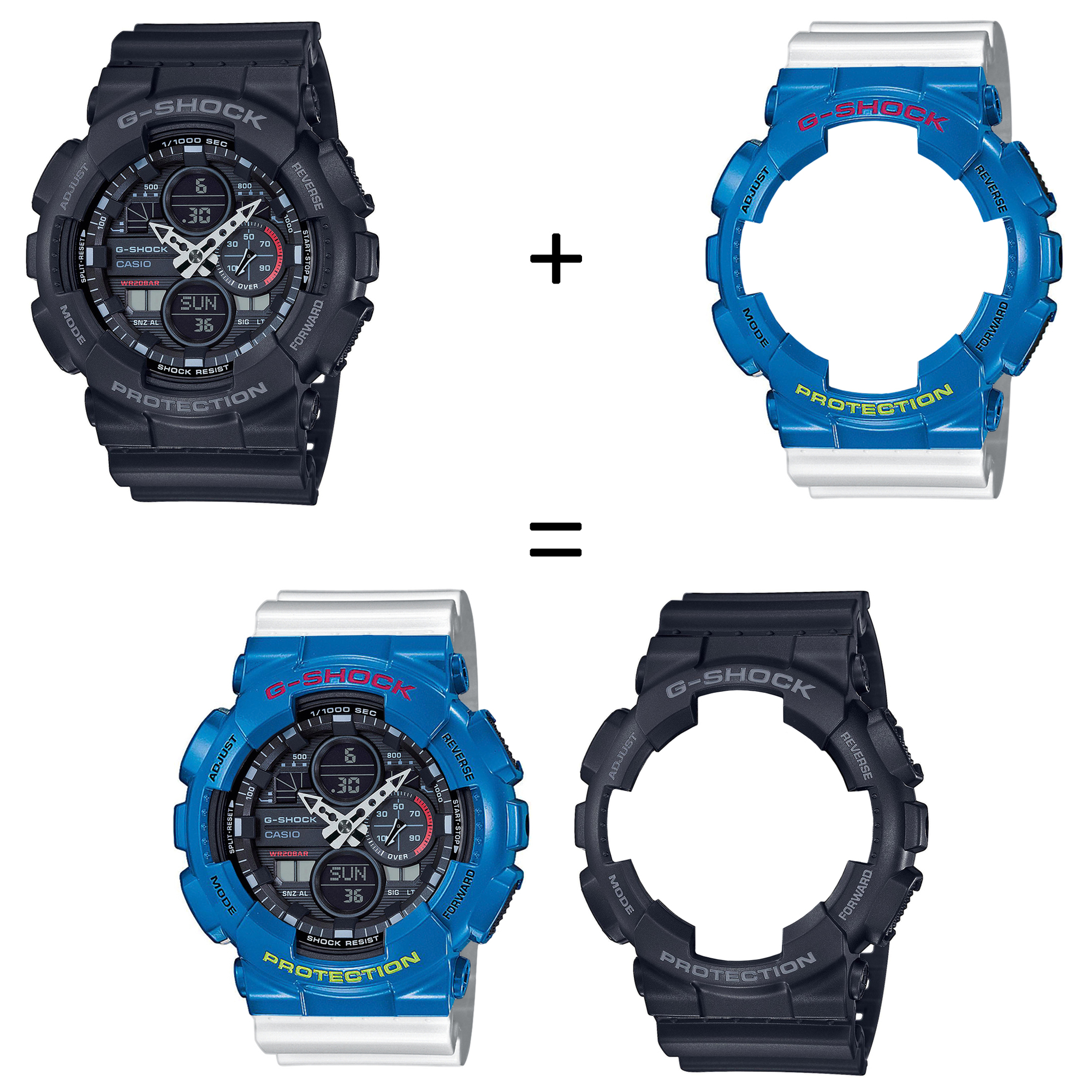 Casio SET GA-140-1A1ER + BEZEL 10388974 + PASEK 10347710 zegarek - miniatura 2