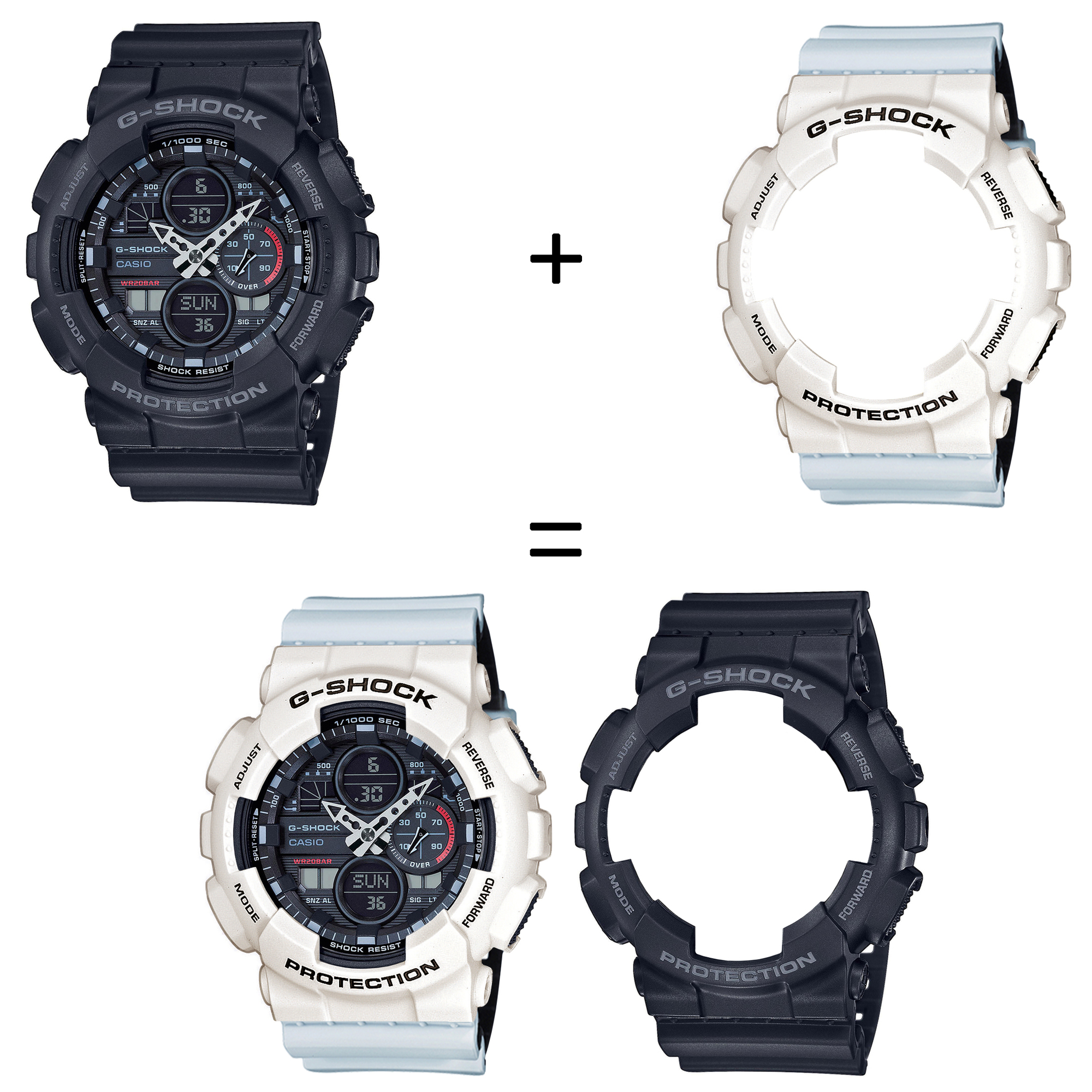 Casio SET GA-140-1A1ER + BEZEL 10395292 + PASEK 10527469 zegarek