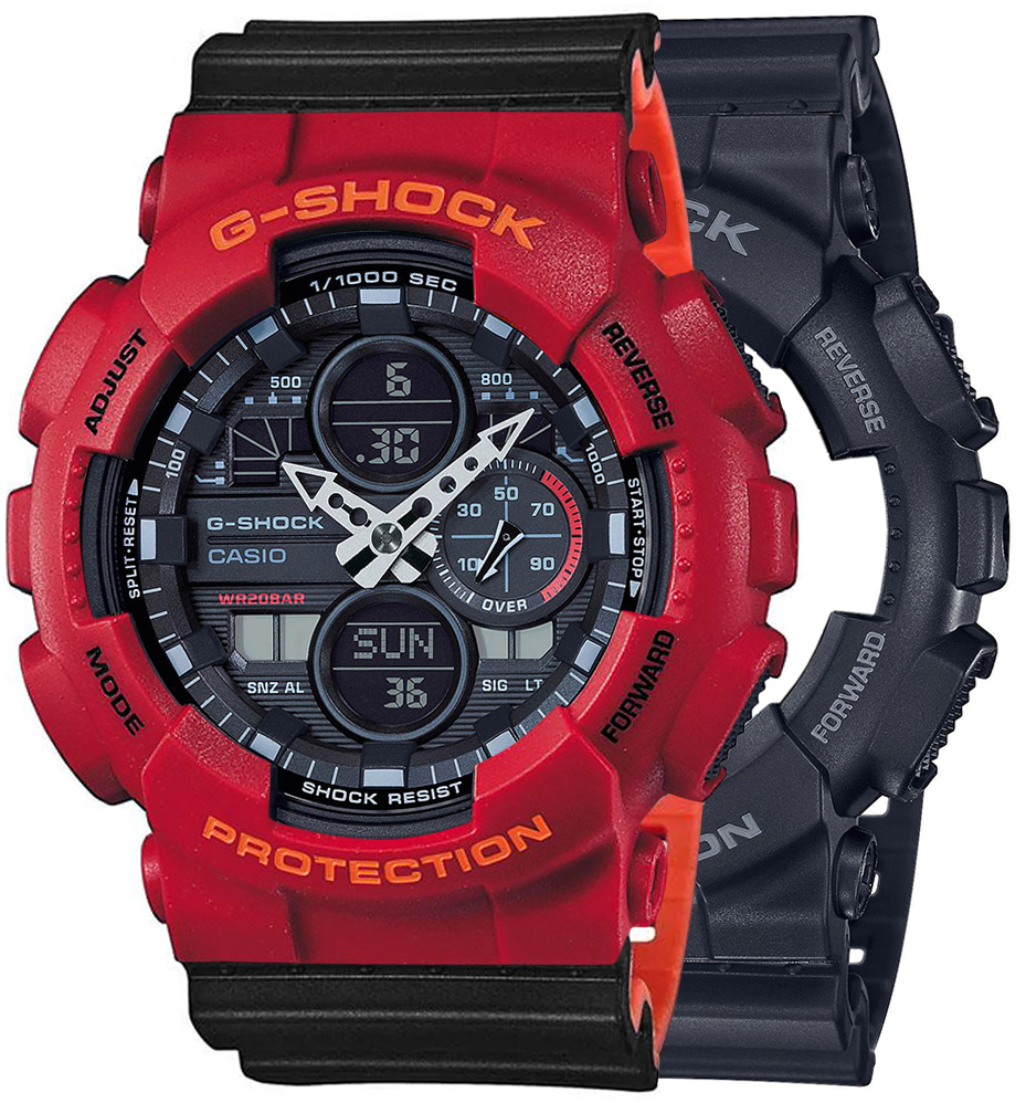 G-SHOCK SET GA-140-1A1ER + BEZEL 10441433 + PASEK 10577142