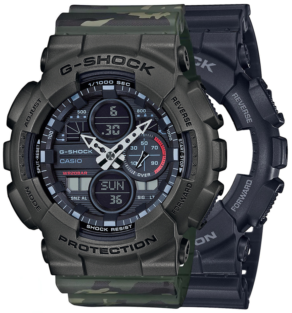  Casio G-SHOCK SET GA-140-1A1ER + BEZEL 10467795 + PASEK 10561429 