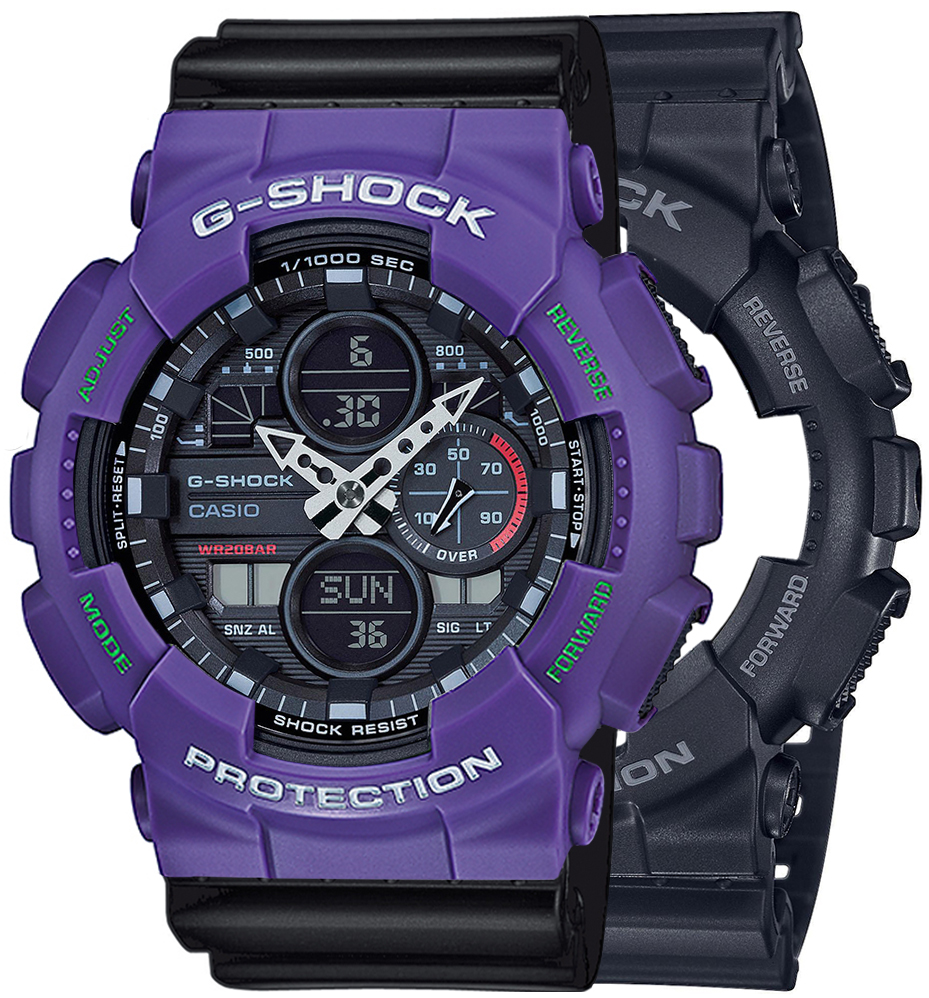 G-SHOCK SET GA-140-1A1ER + BEZEL 10498250 + PASEK 10347688