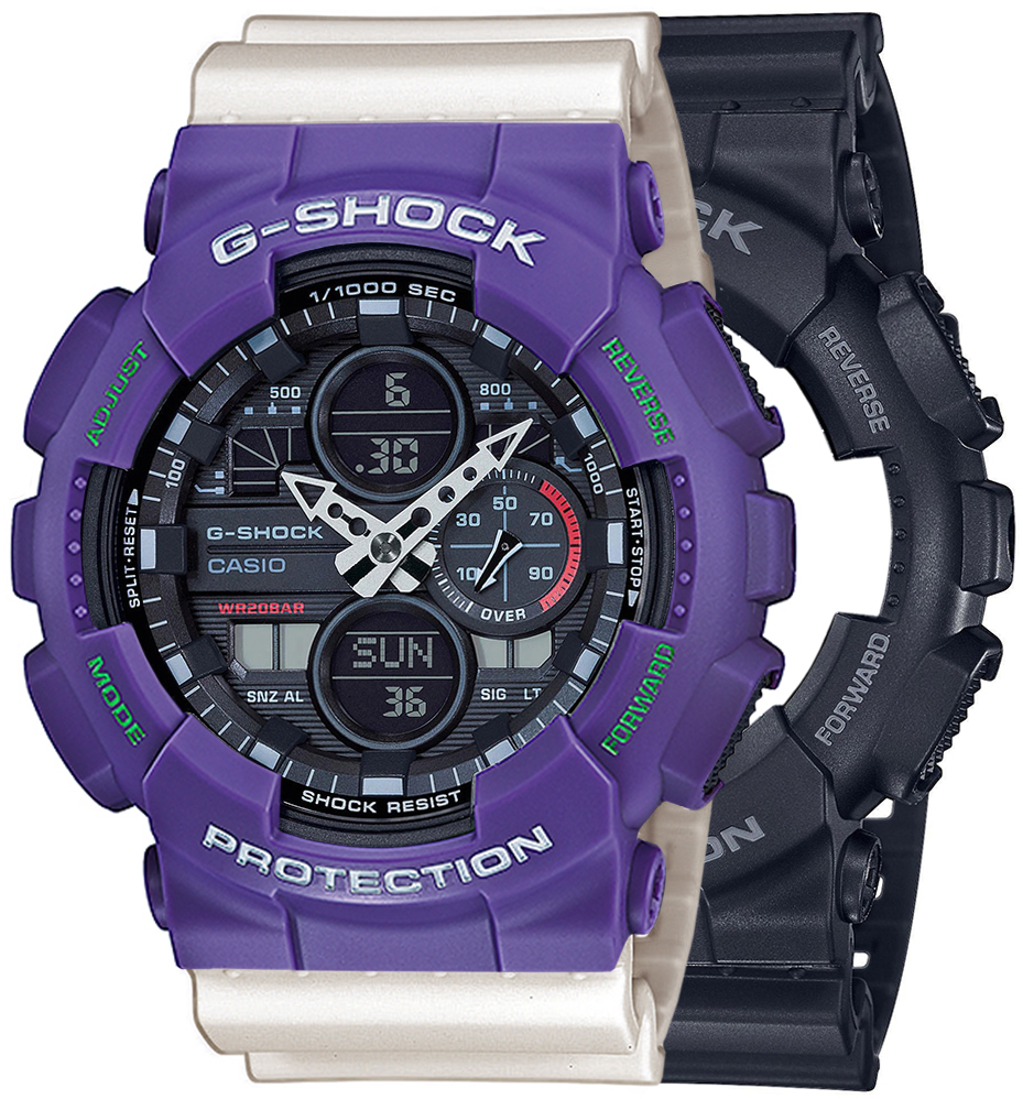 G-SHOCK SET GA-140-1A1ER + BEZEL 10498250 + PASEK 10395227