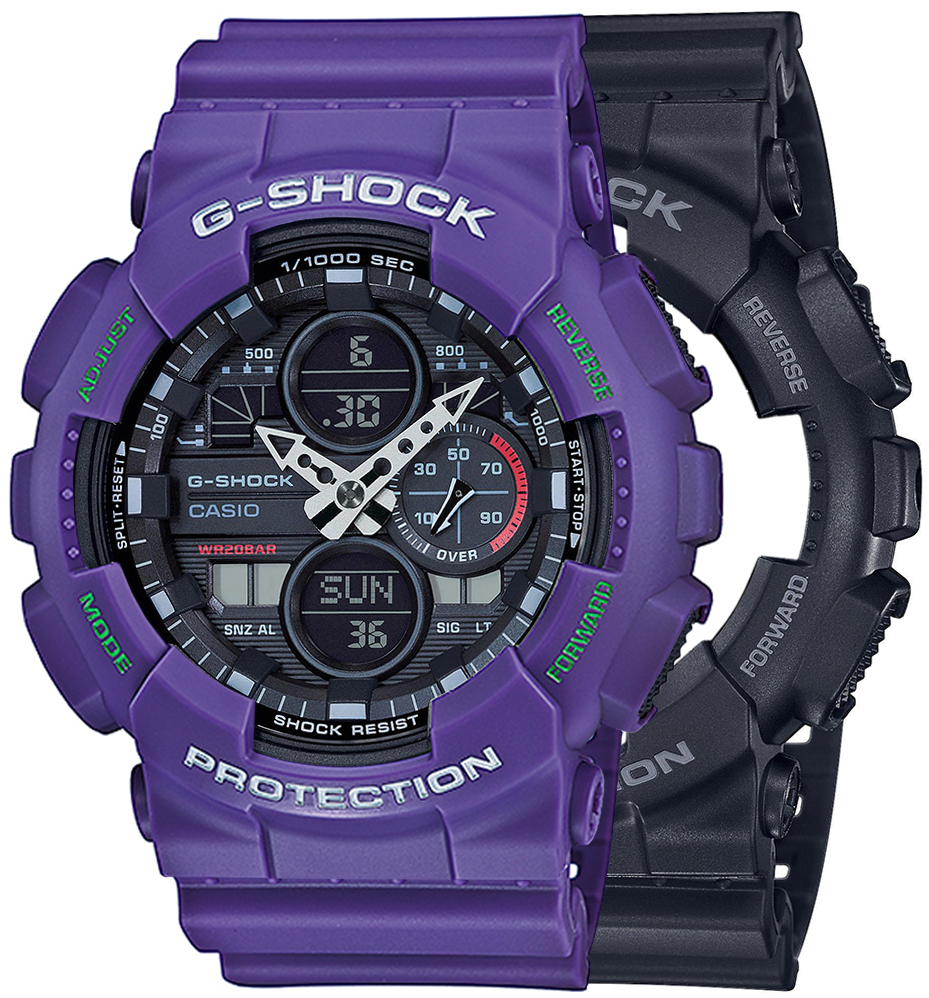 G-SHOCK SET GA-140-1A1ER + BEZEL 10498250 + PASEK 10498156