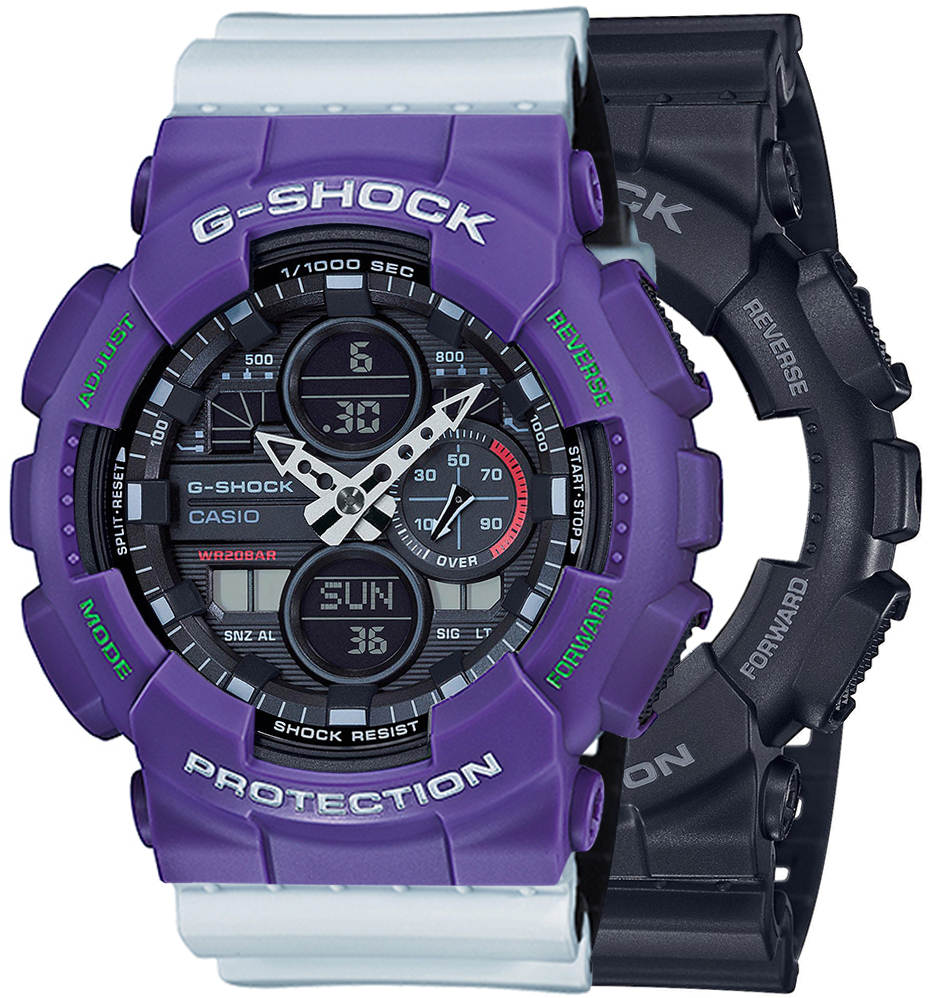 G-SHOCK SET GA-140-1A1ER + BEZEL 10498250 + PASEK 10527469