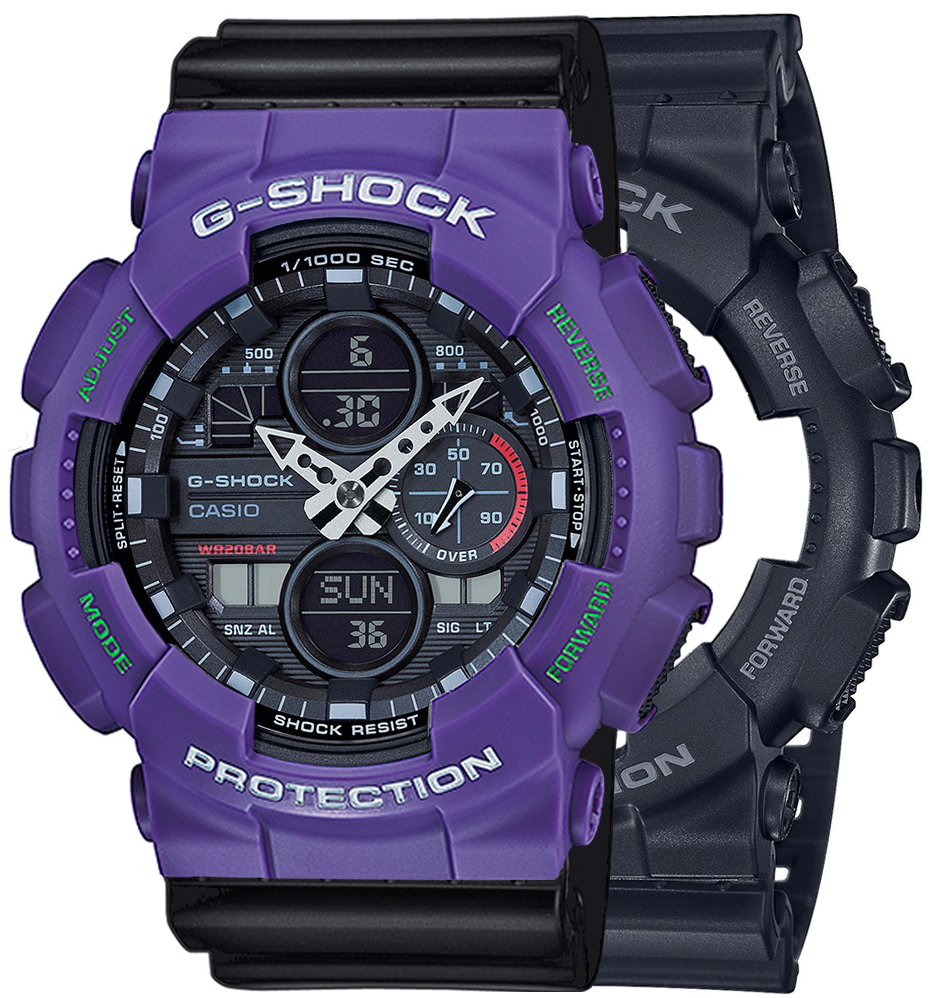 G-SHOCK SET GA-140-1A1ER + BEZEL 10498250 + PASEK 10536683